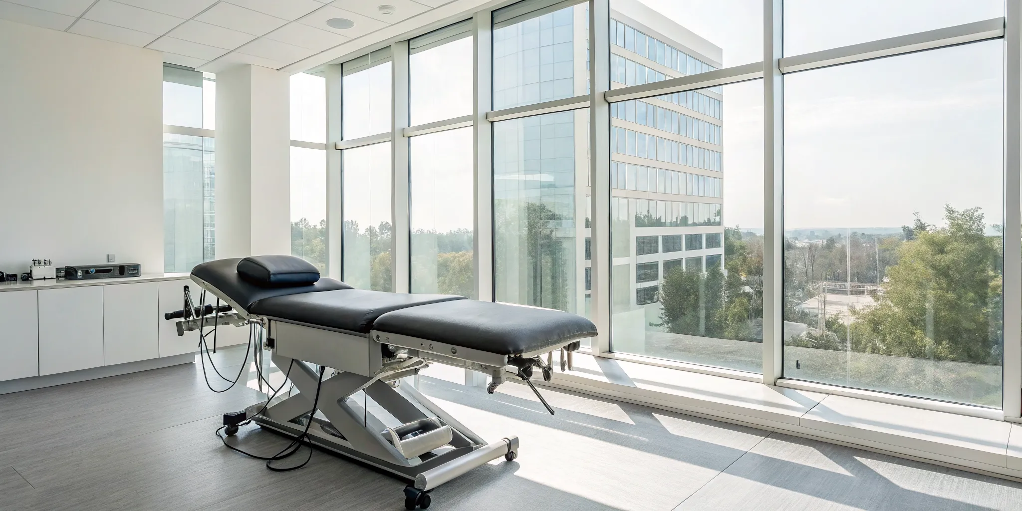 A spinal decompression table used for therapy to help avoid the need for back surgery.