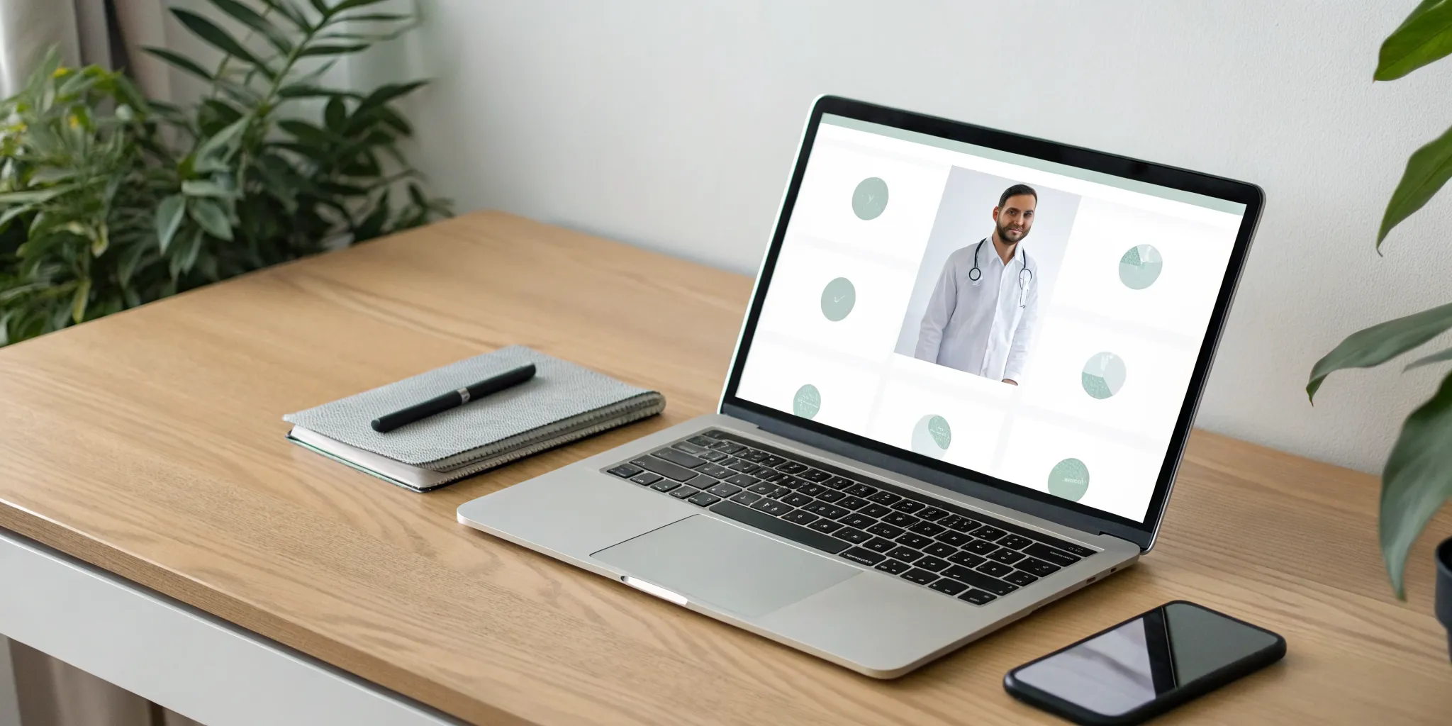 A person books a functional medicine appointment online on a laptop.