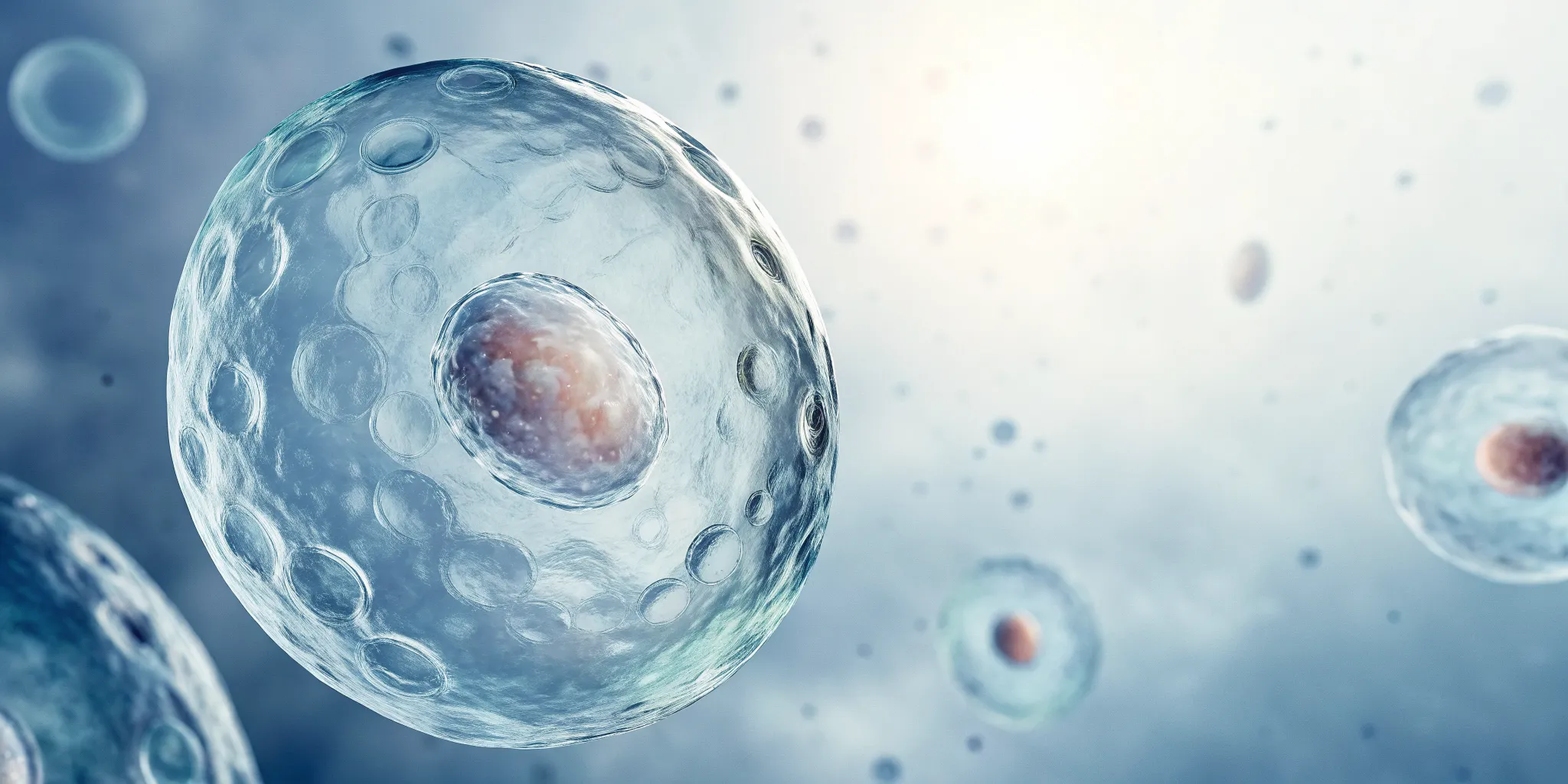 Healthy human cells under a microscope, key to cellular health and longevity.