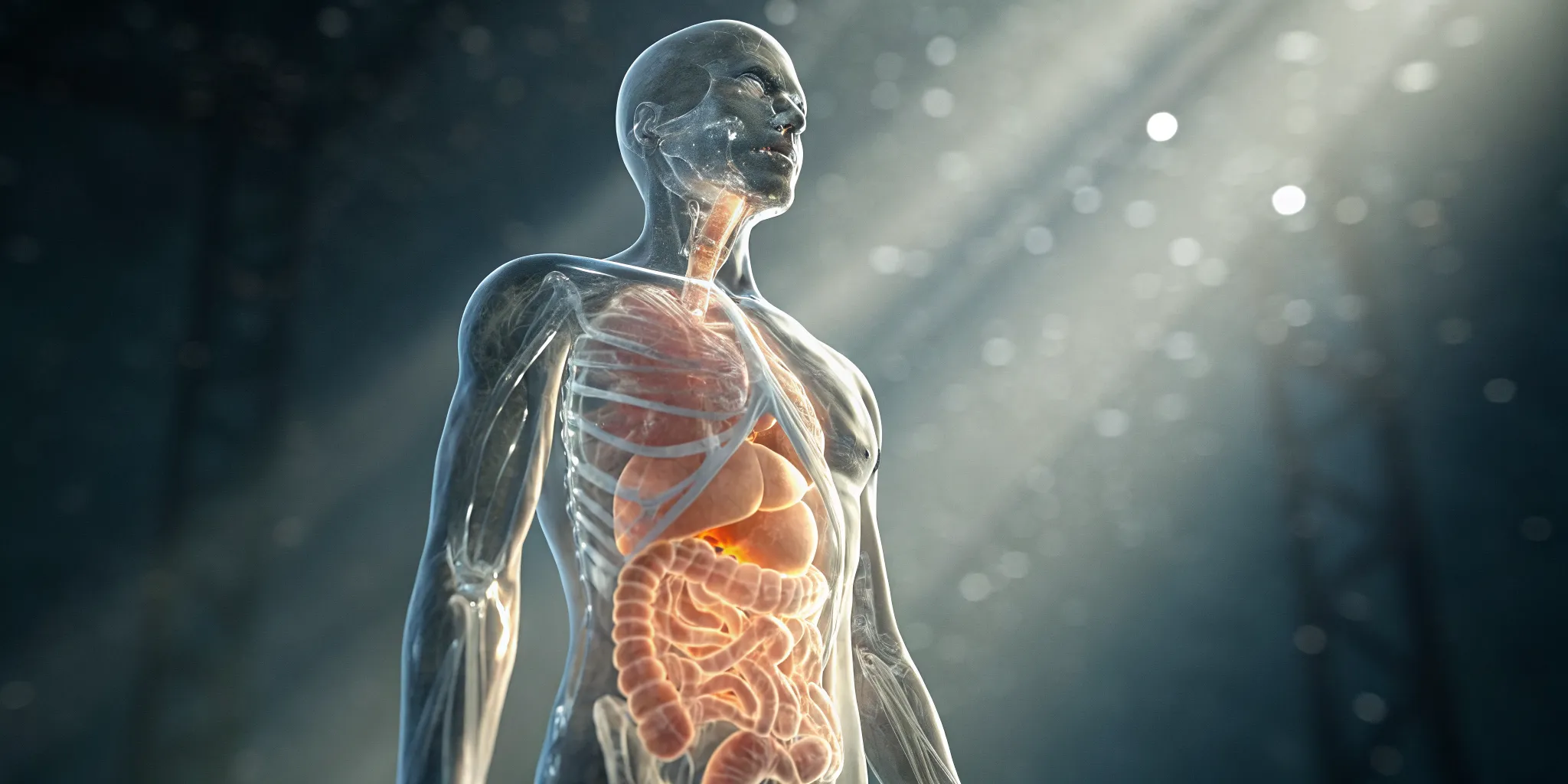 A diagram of the body's detoxification pathways, showing the liver, kidneys, and digestive system.