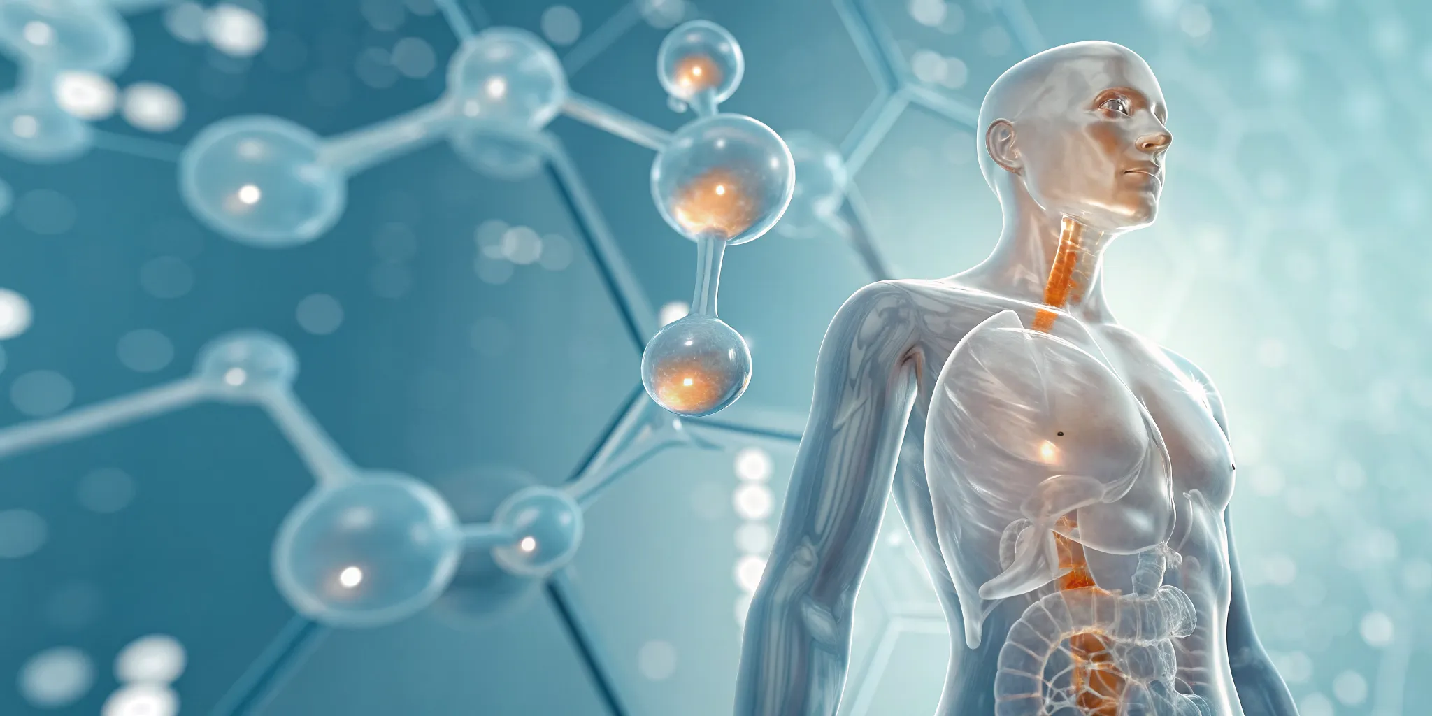 3D model of the human body showing how DHEA levels impact hormones.