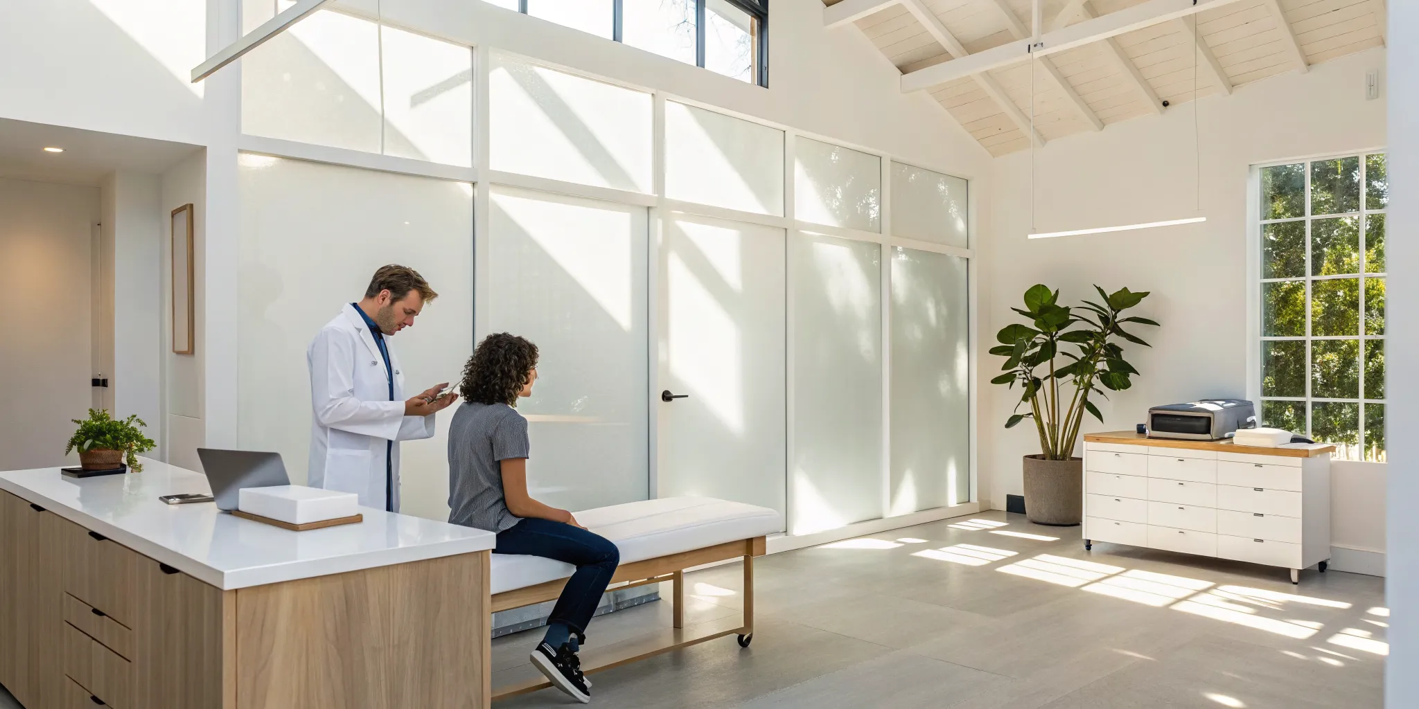 Patient consulting with an FSA eligible chiropractor found near them.