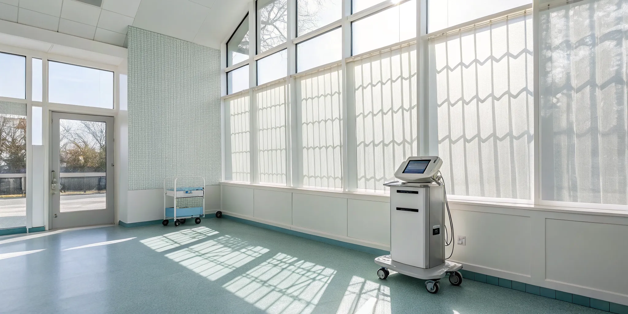 A clinical SoftWave therapy machine ready for a patient treatment session.