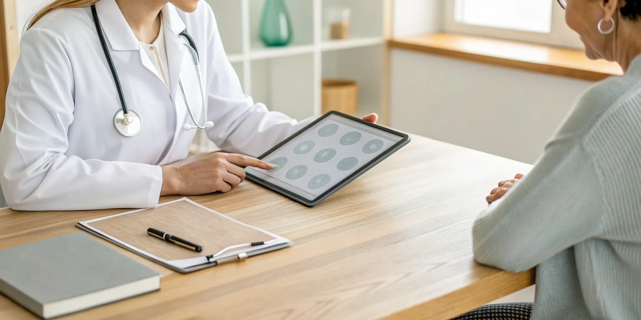Doctor explains to a patient how to use an FSA for functional medicine.