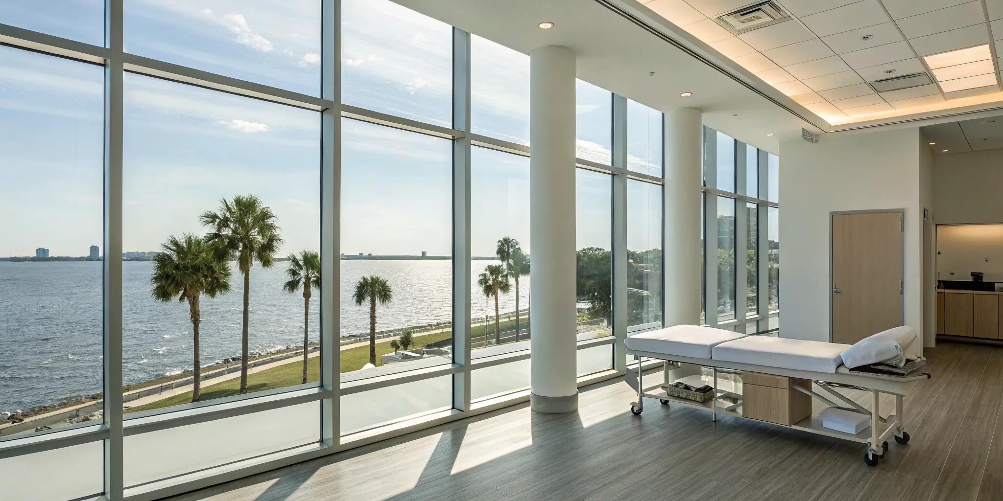 Modern Tampa clinic room offering an alternative to back surgery for a herniated disc.