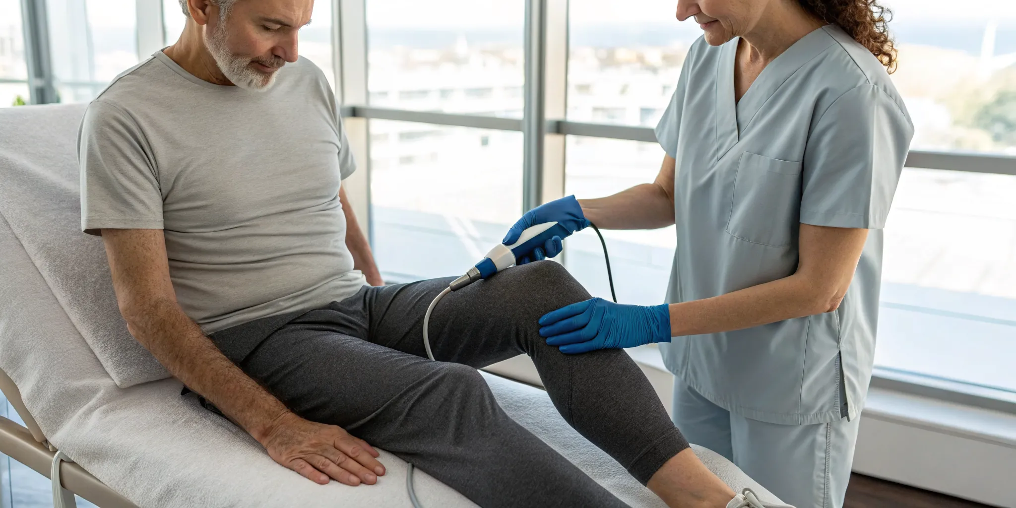 SoftWave treatment for knee tissue regeneration in Tampa, FL.