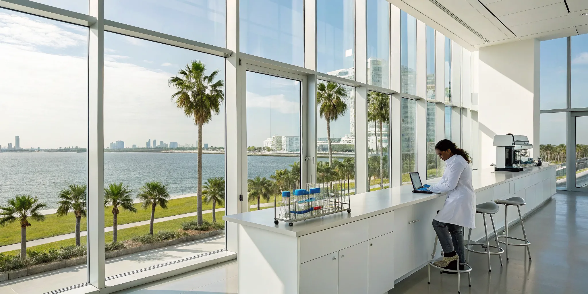 Scientist in Tampa analyzing advanced lab testing for low energy and poor focus.