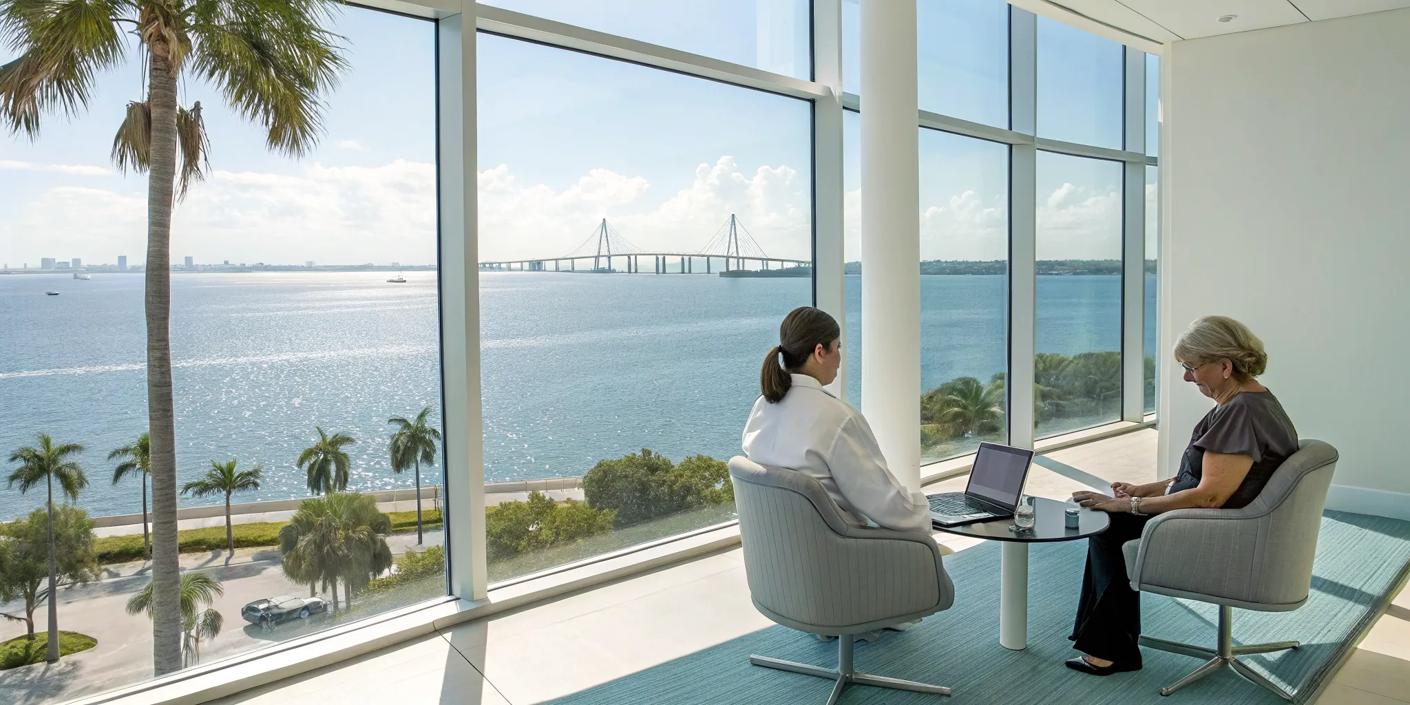 A woman at a consultation for brain fog treatment in Tampa, Florida.