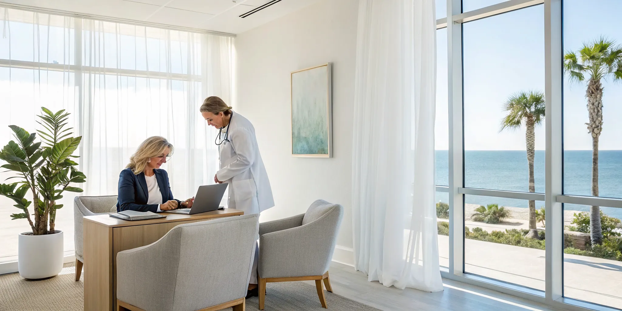 Functional medicine doctor consulting with a patient about unexplained fatigue in Tampa.