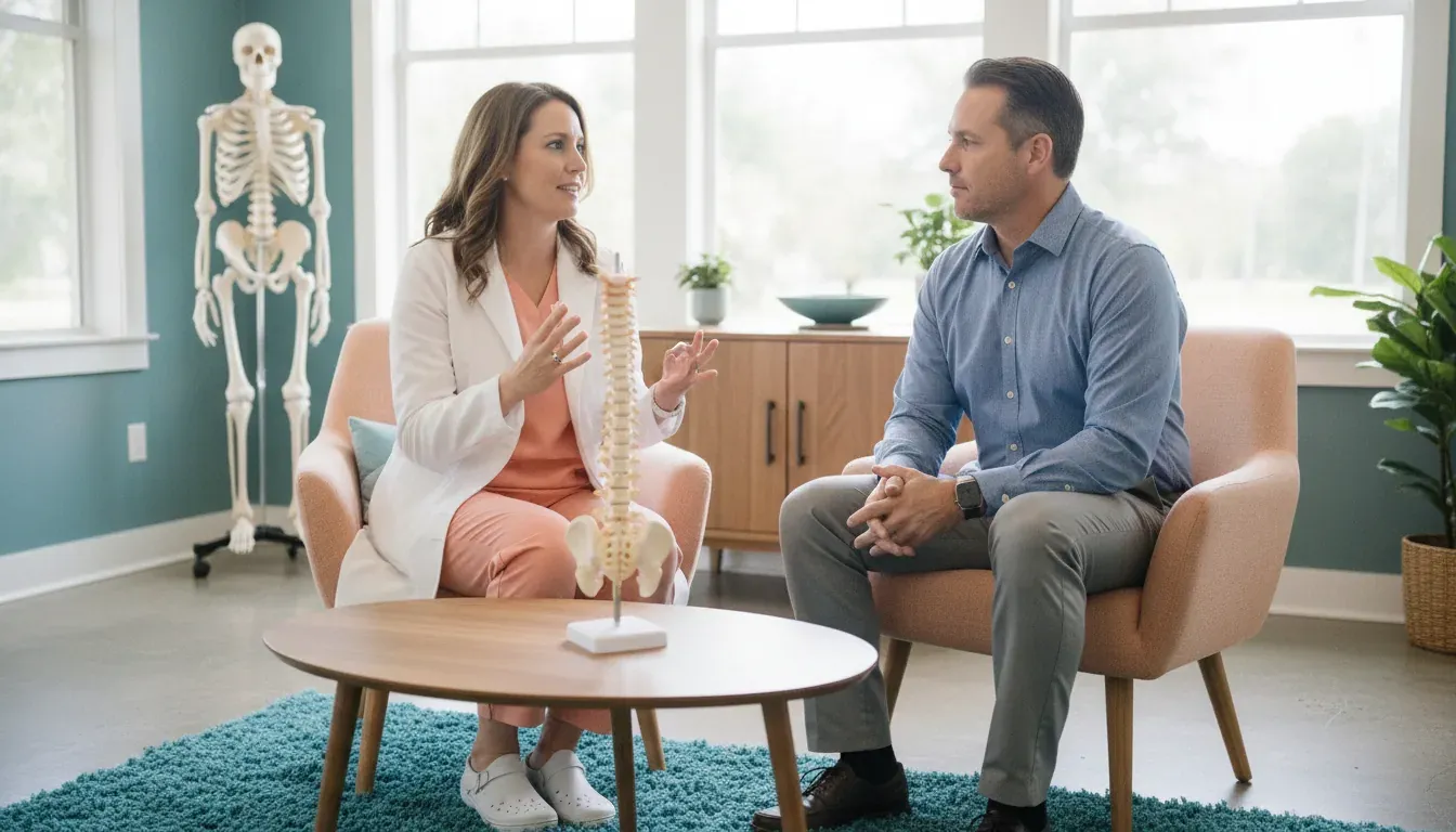 Corrective chiropractic Tampa consultation focused on posture and movement goals