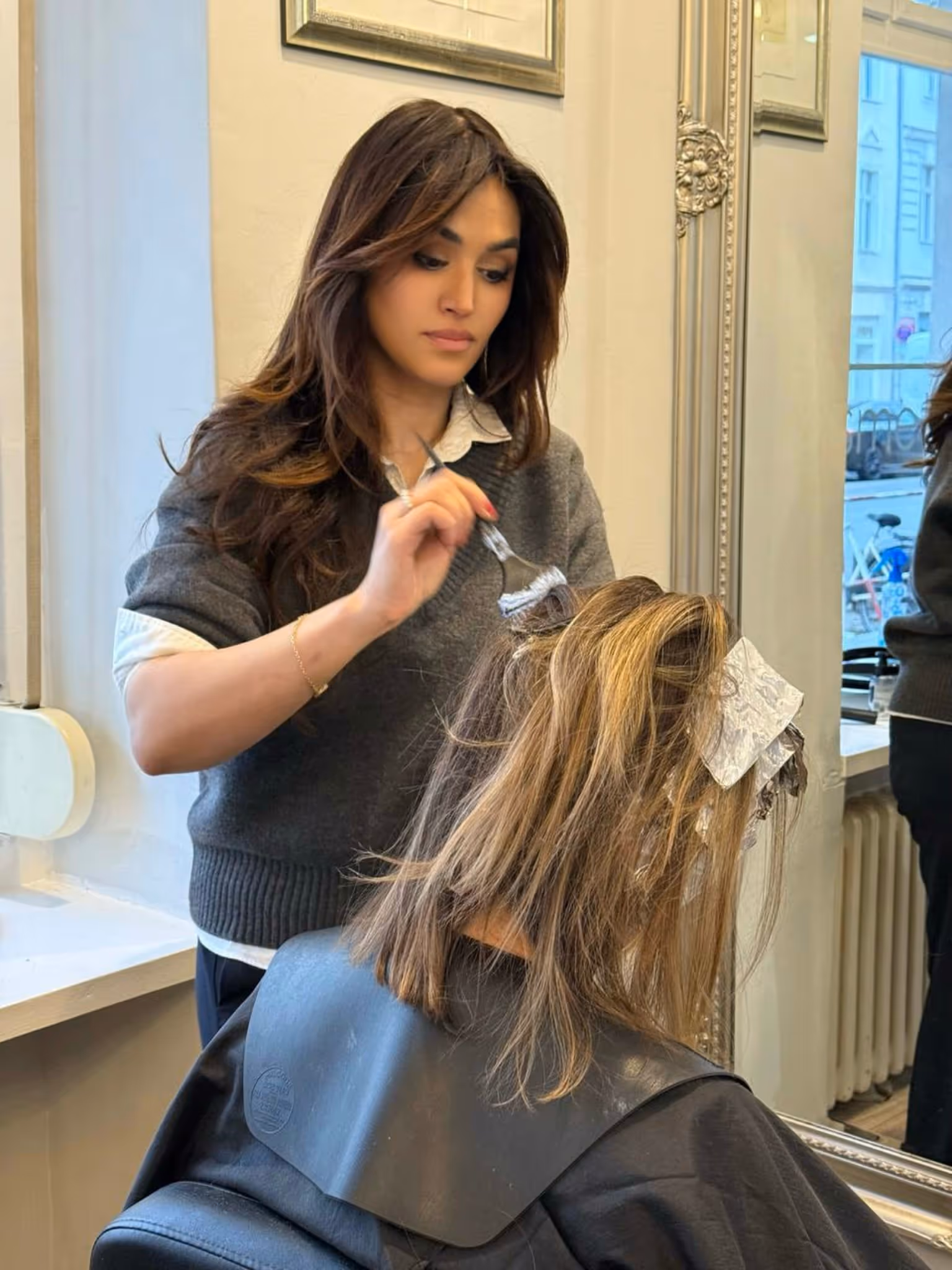 Girl during the procedure