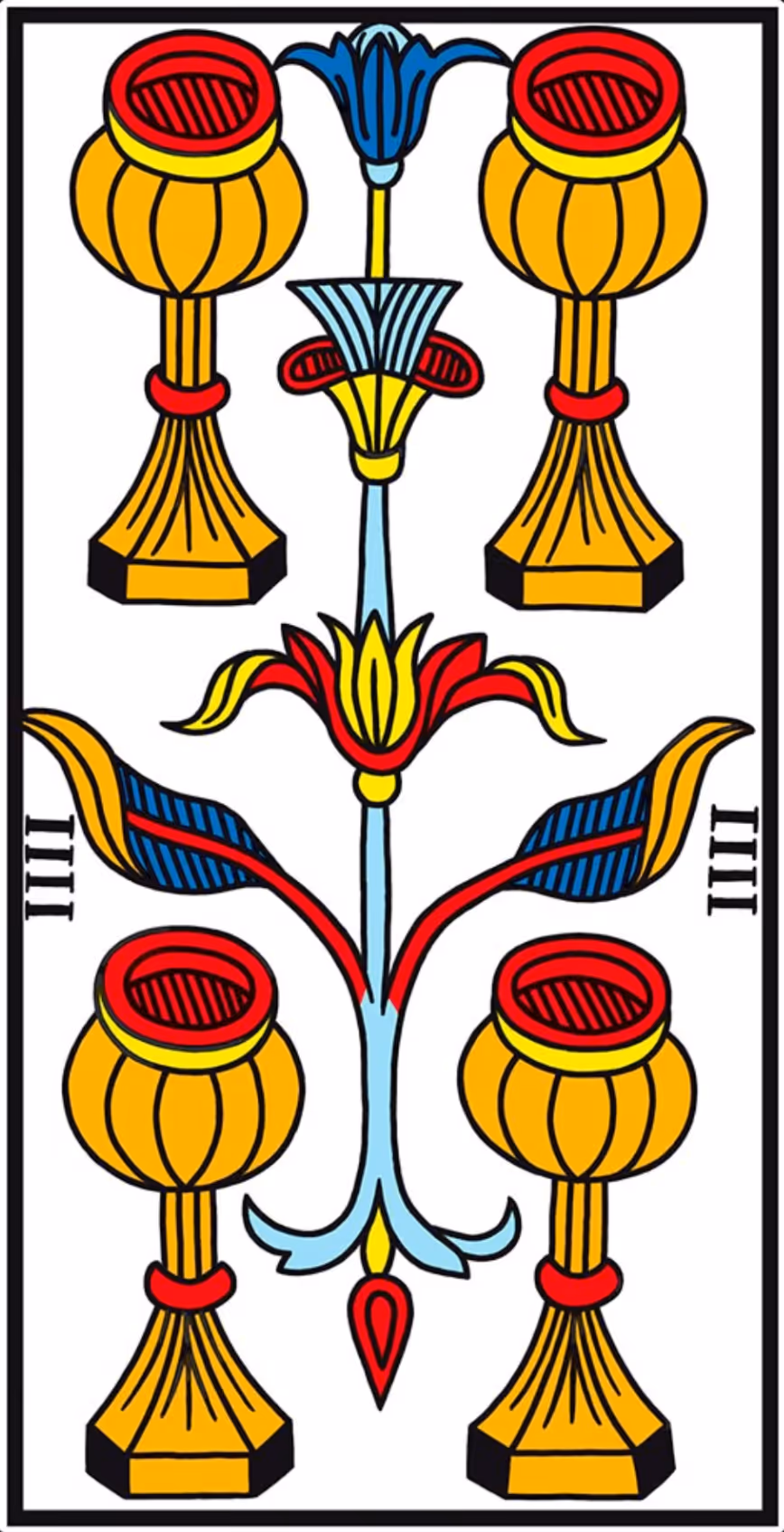 Four of Cups tarot card from the Thoth deck