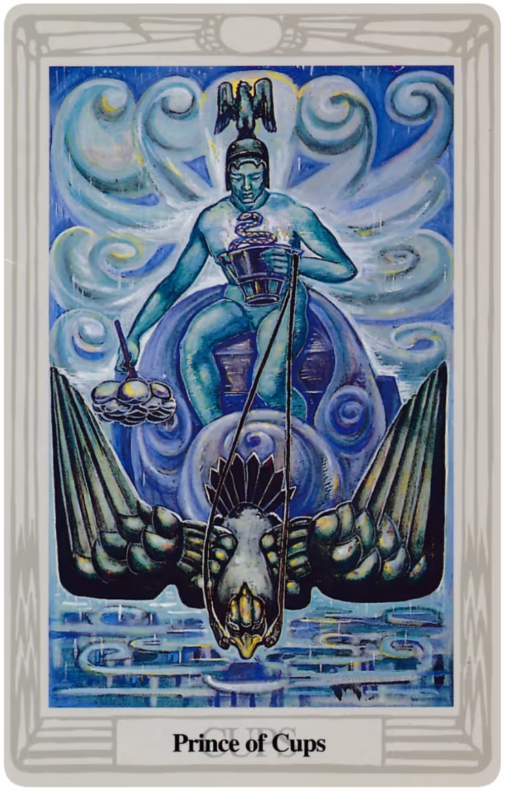 The King and Prince of Cups tarot card from the Thoth deck
