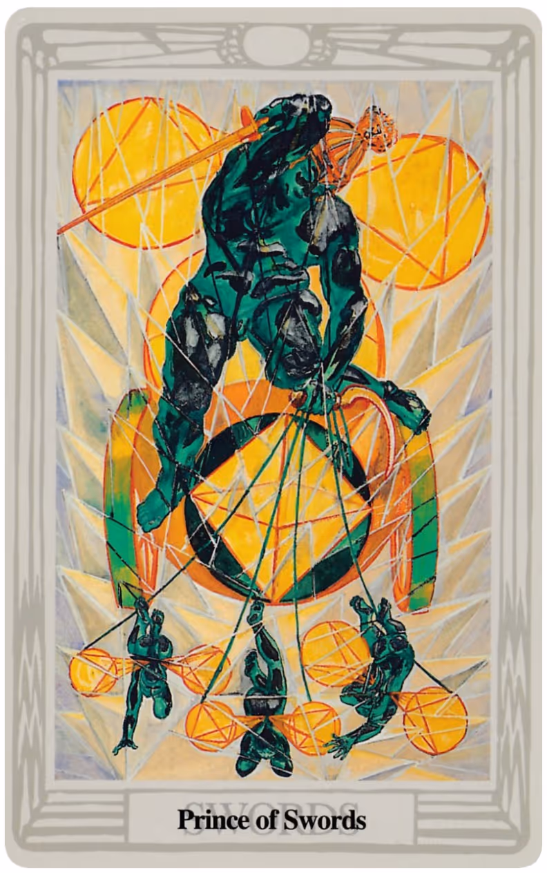 King of Swords tarot card from the Rider deck
