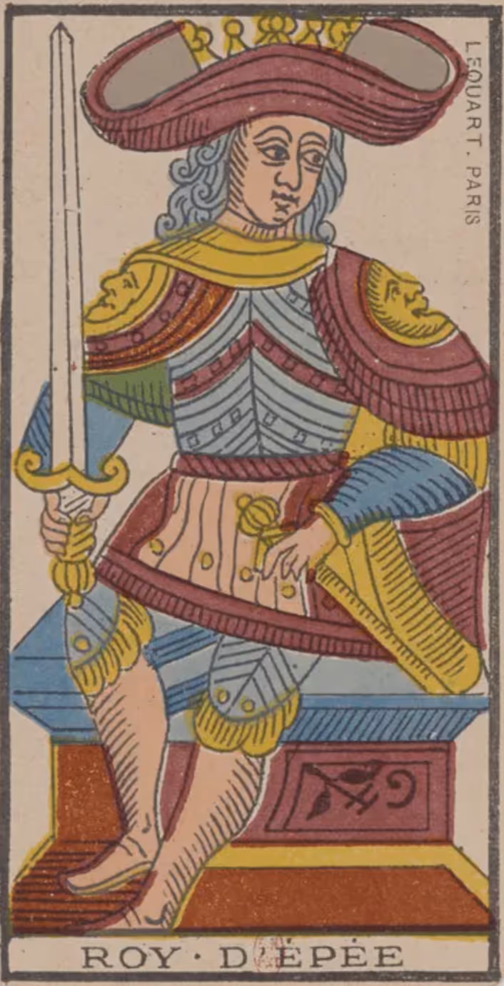 King of Swords tarot card from the Thoth deck
