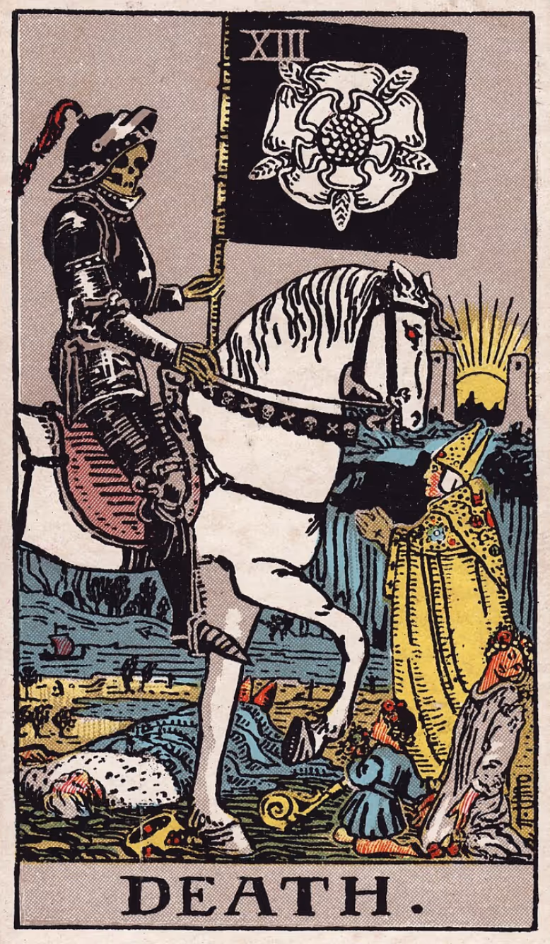 Death tarot card from the Rider deck