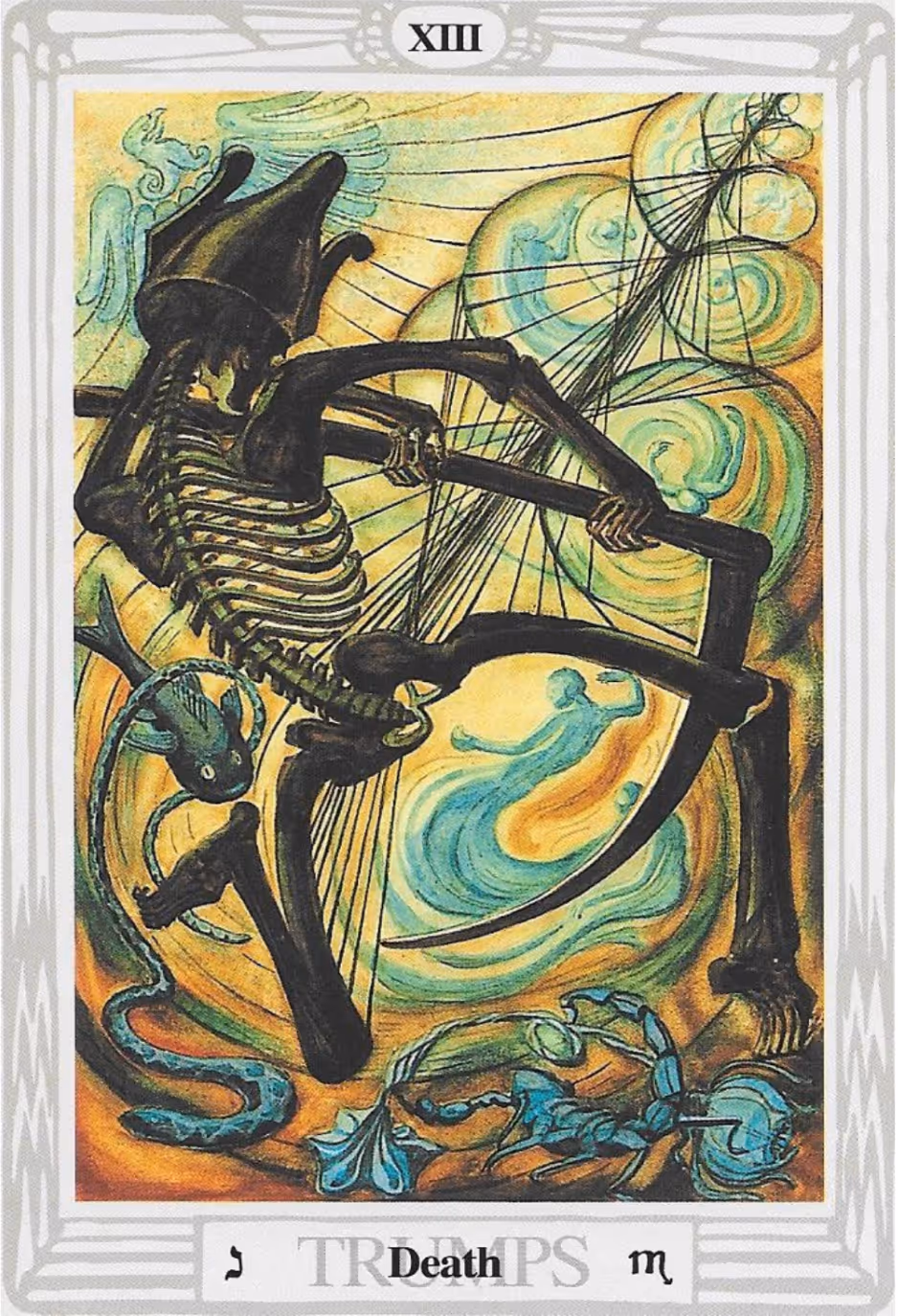 Death tarot card from the Thoth deck