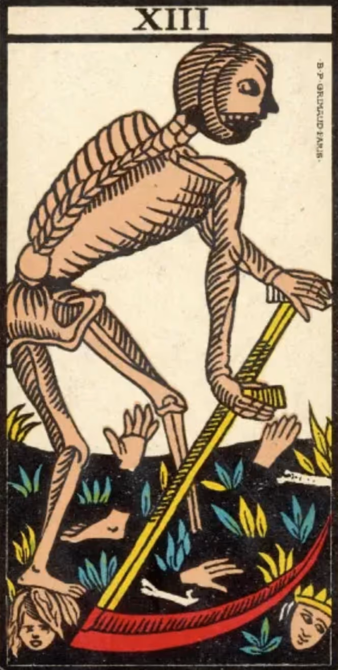 Death tarot card from the Thoth deck