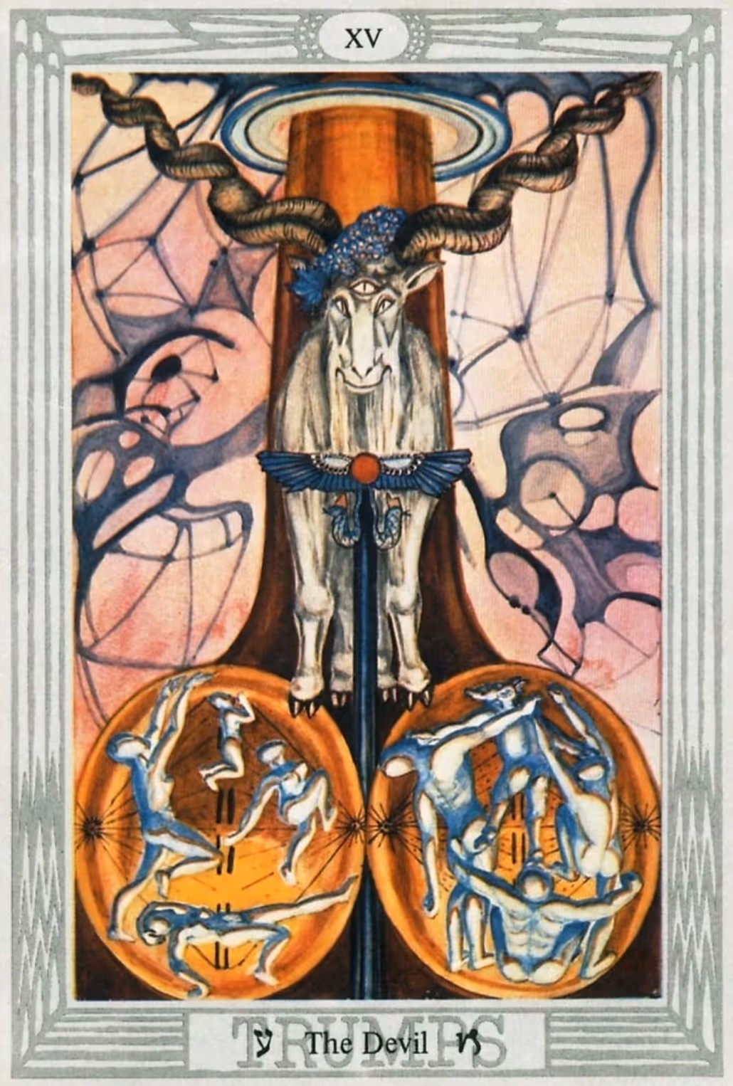 The Devil tarot card from the Thoth deck