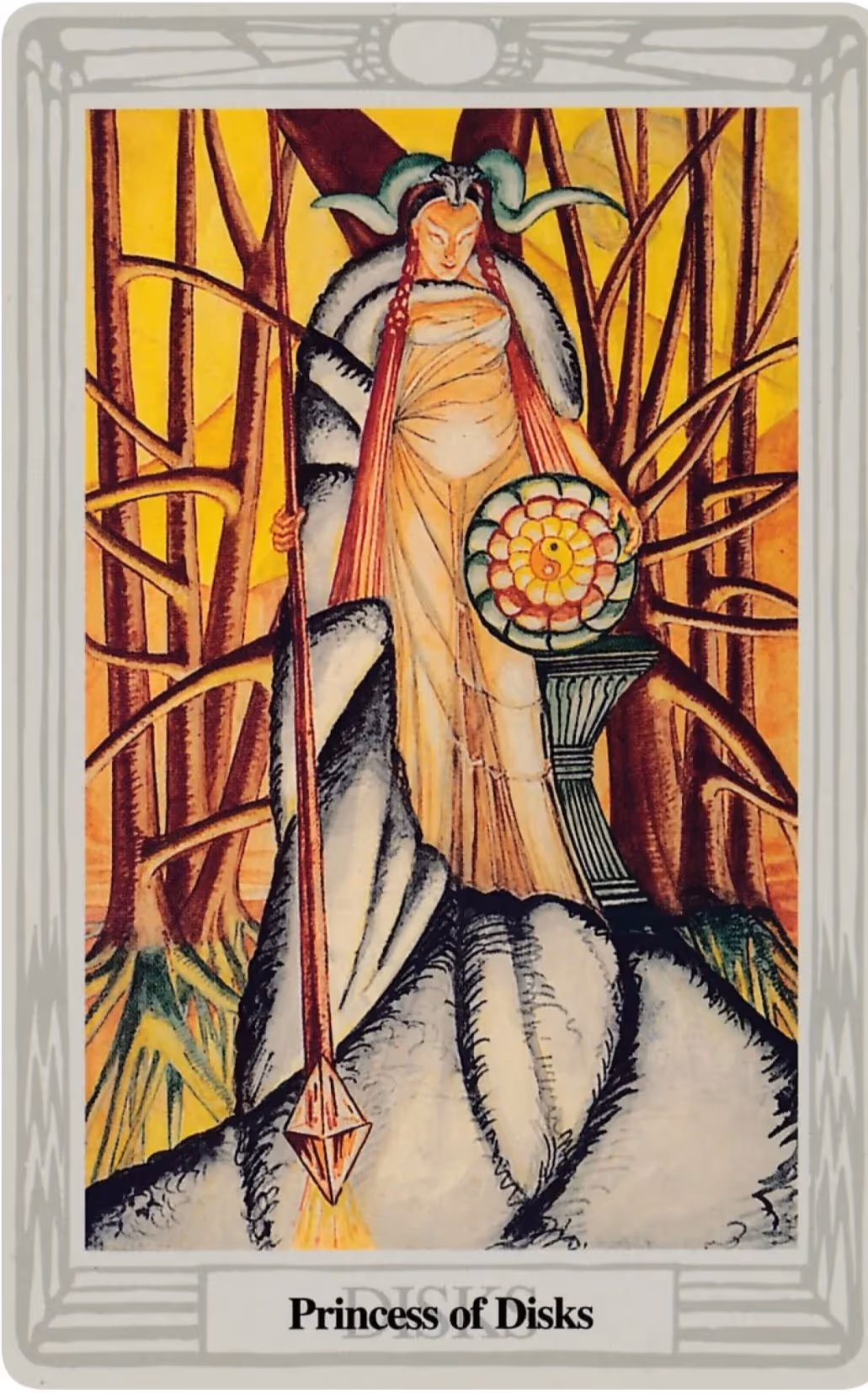 Page and Princess of Disks tarot card from the Rider deck