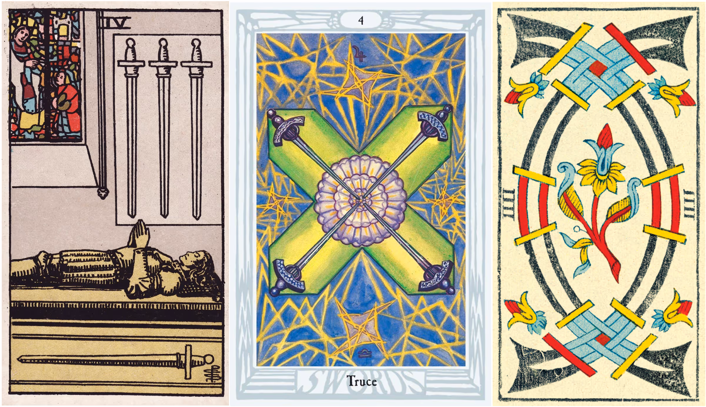 The Four of Swords (Tarot Triptych)