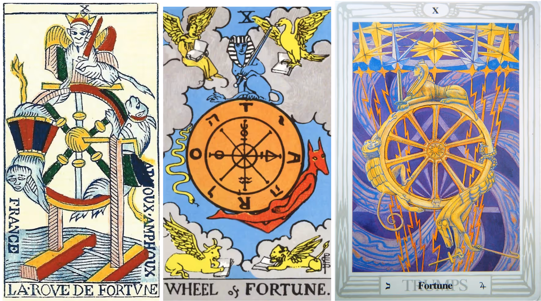 Wheel of Fortune (Tarot Triptych)
