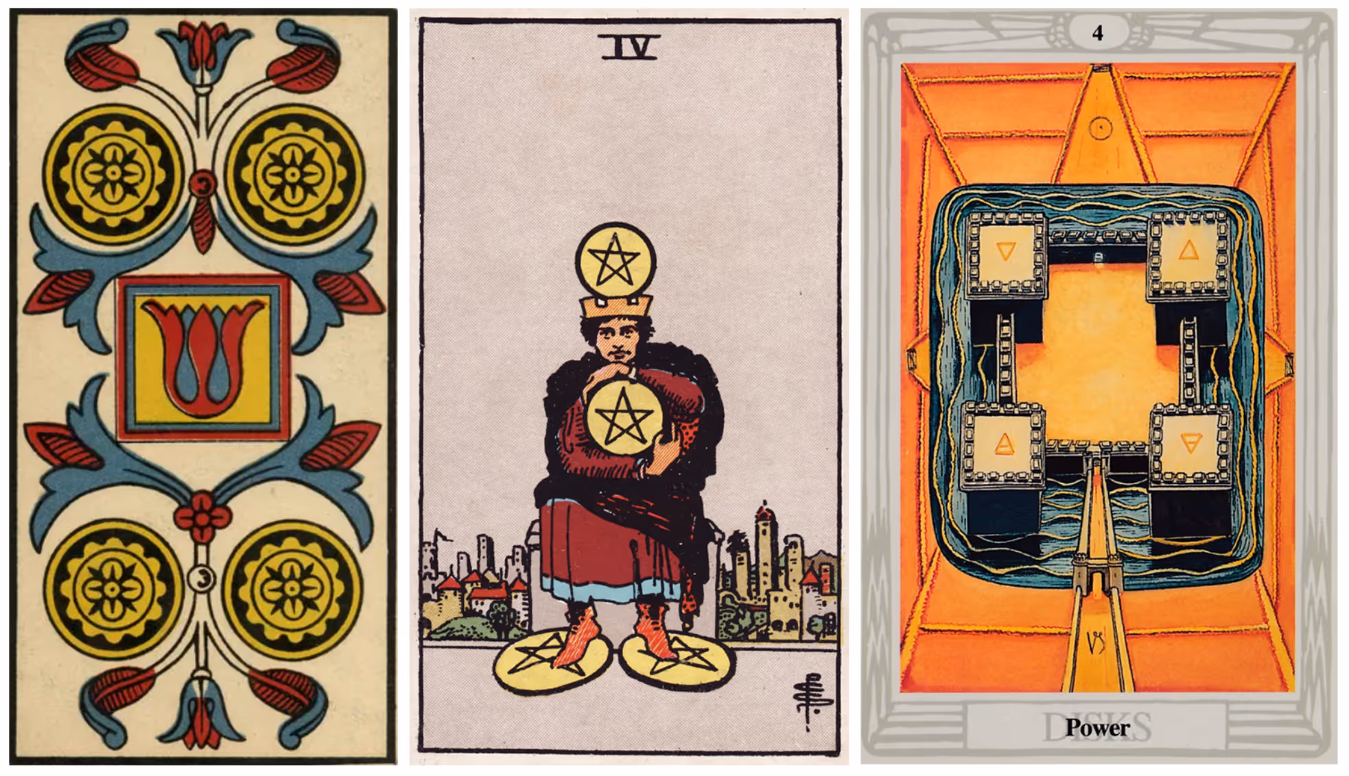 Four of Coins (Tarot Triptych)
