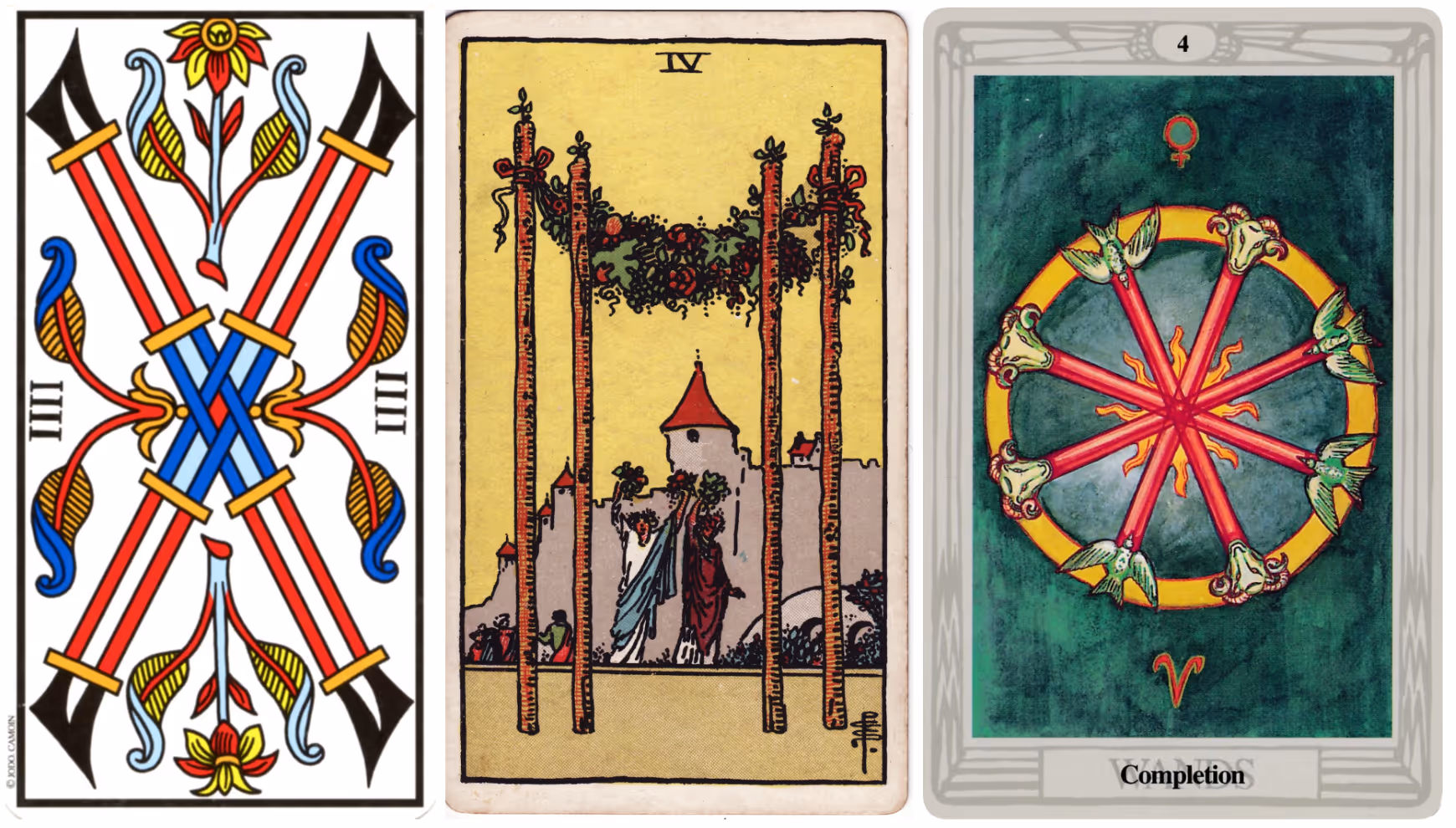 The Four of Wands (Tarot Triptych)