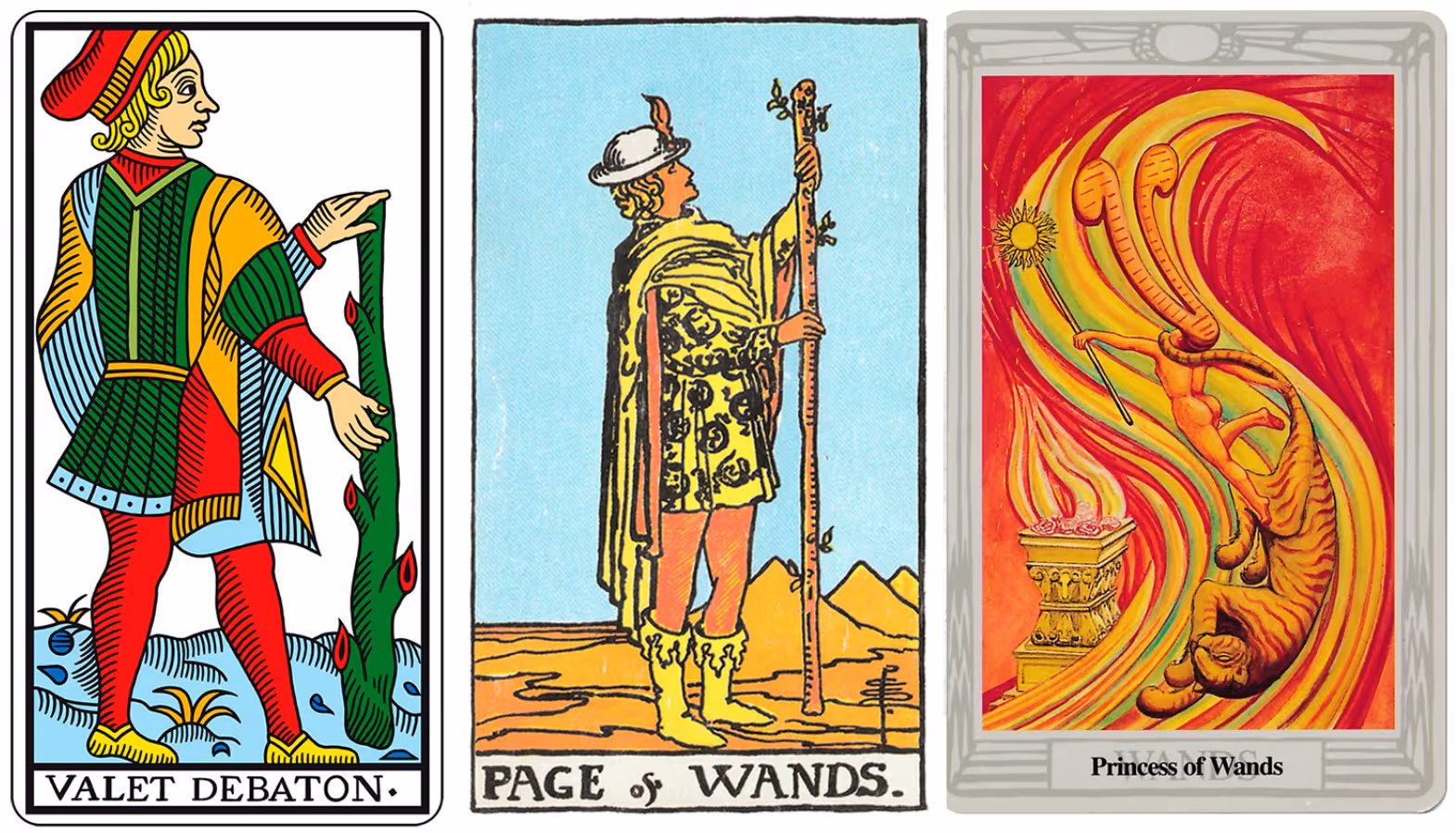 Page of Wands (Tarot Triptych)
