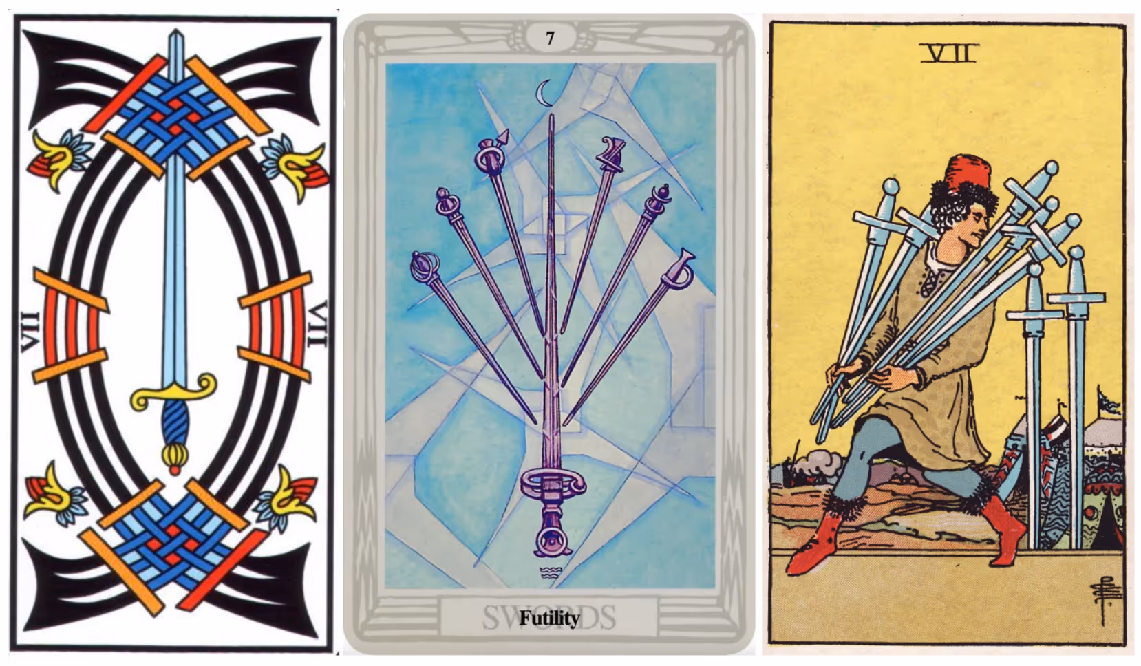 The Seven of Swords (Tarot Triptych)