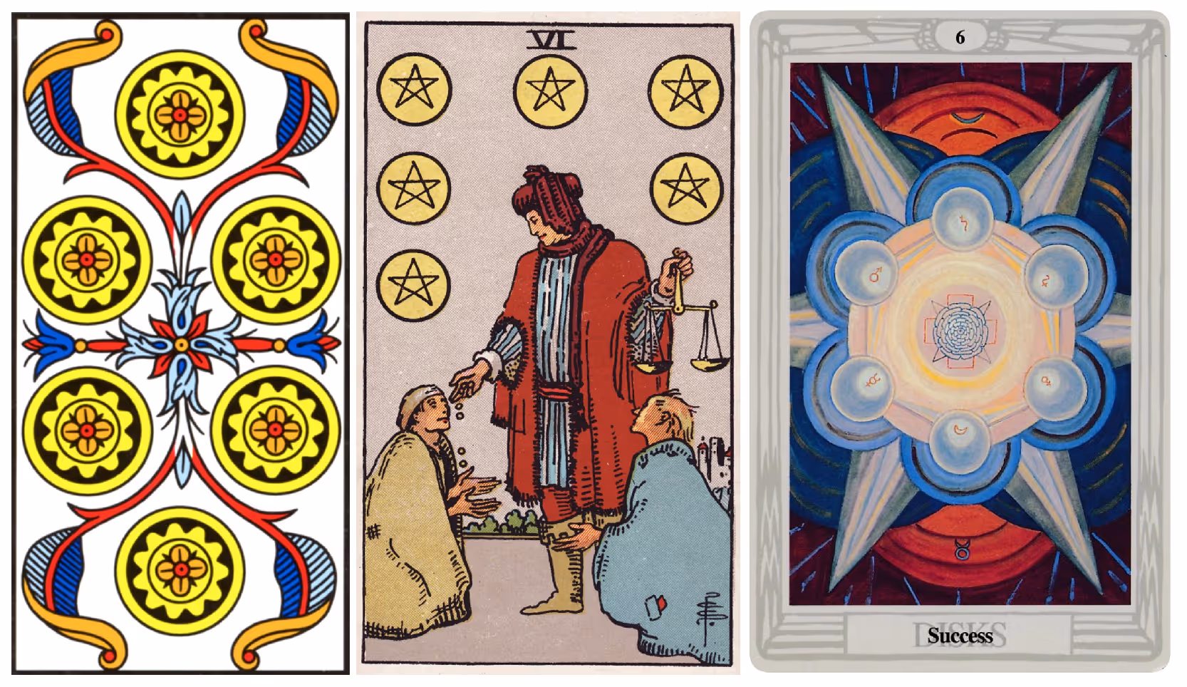 Six of Disks (Tarot Triptych)