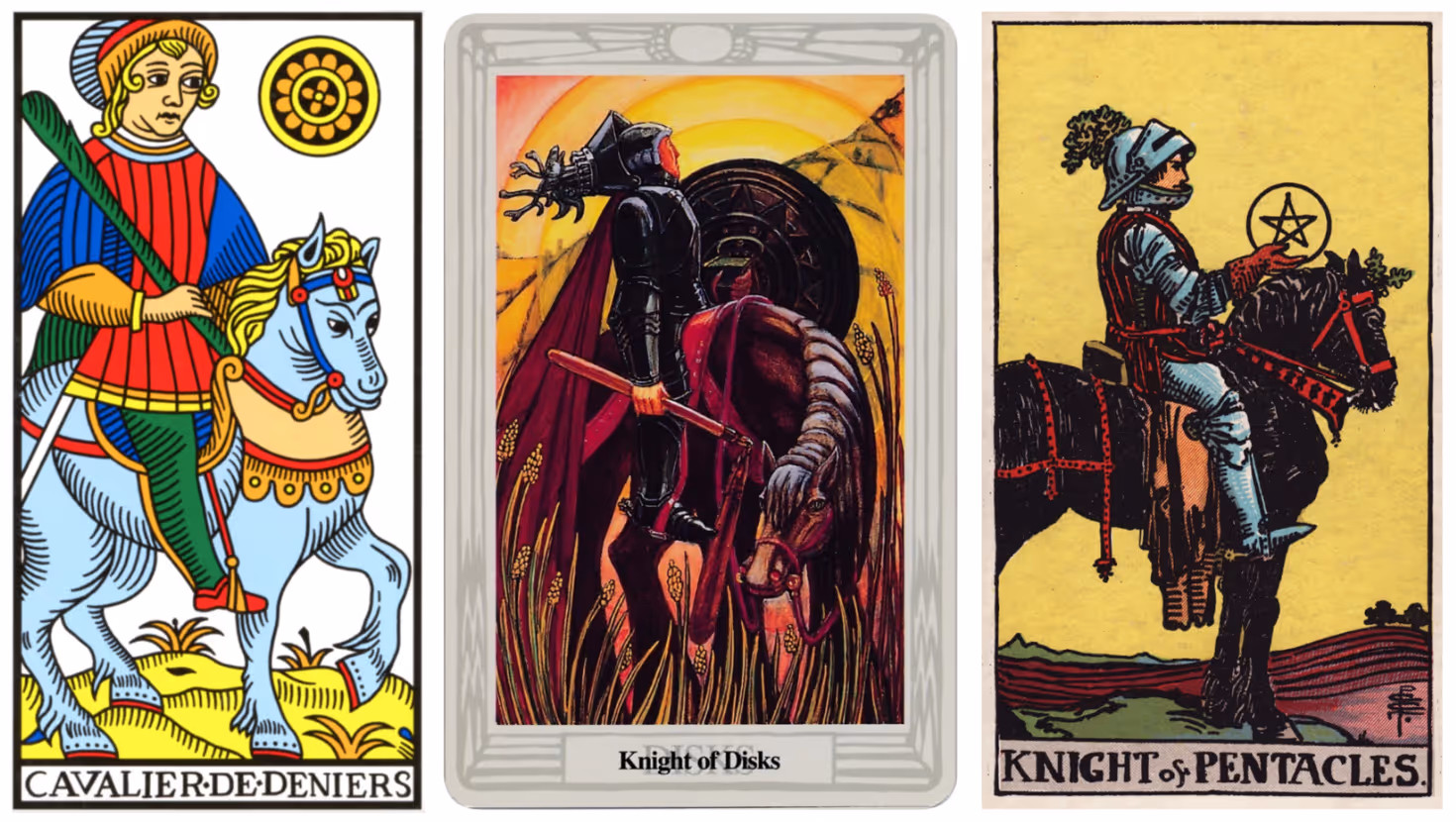 Knight of Disks (Tarot Triptych)