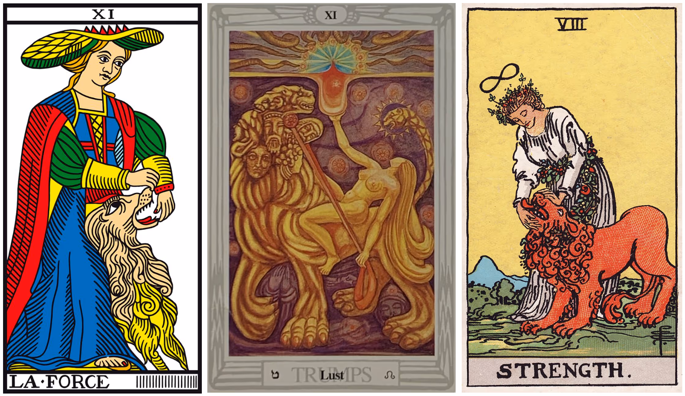 Strength (Tarot Triptych)