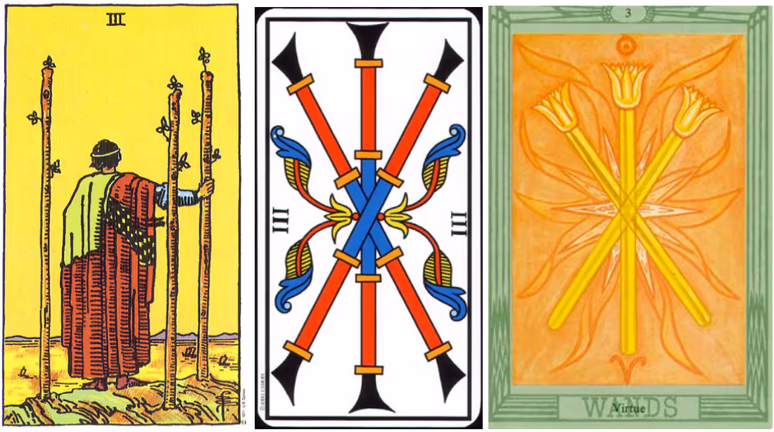 The Three of Wands (Tarot Triptych)