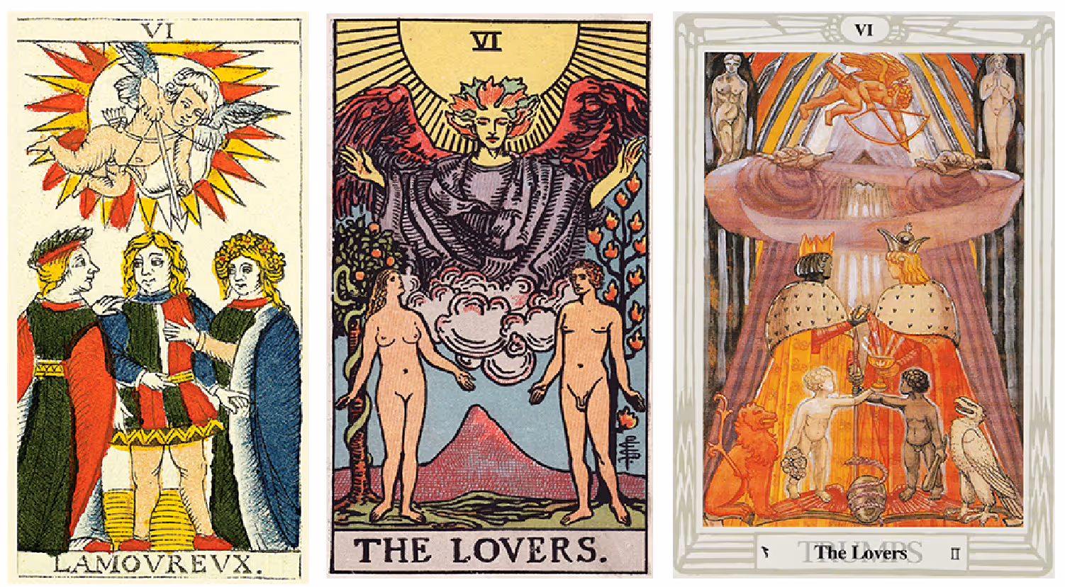 The Lovers (Tarot Triptych)