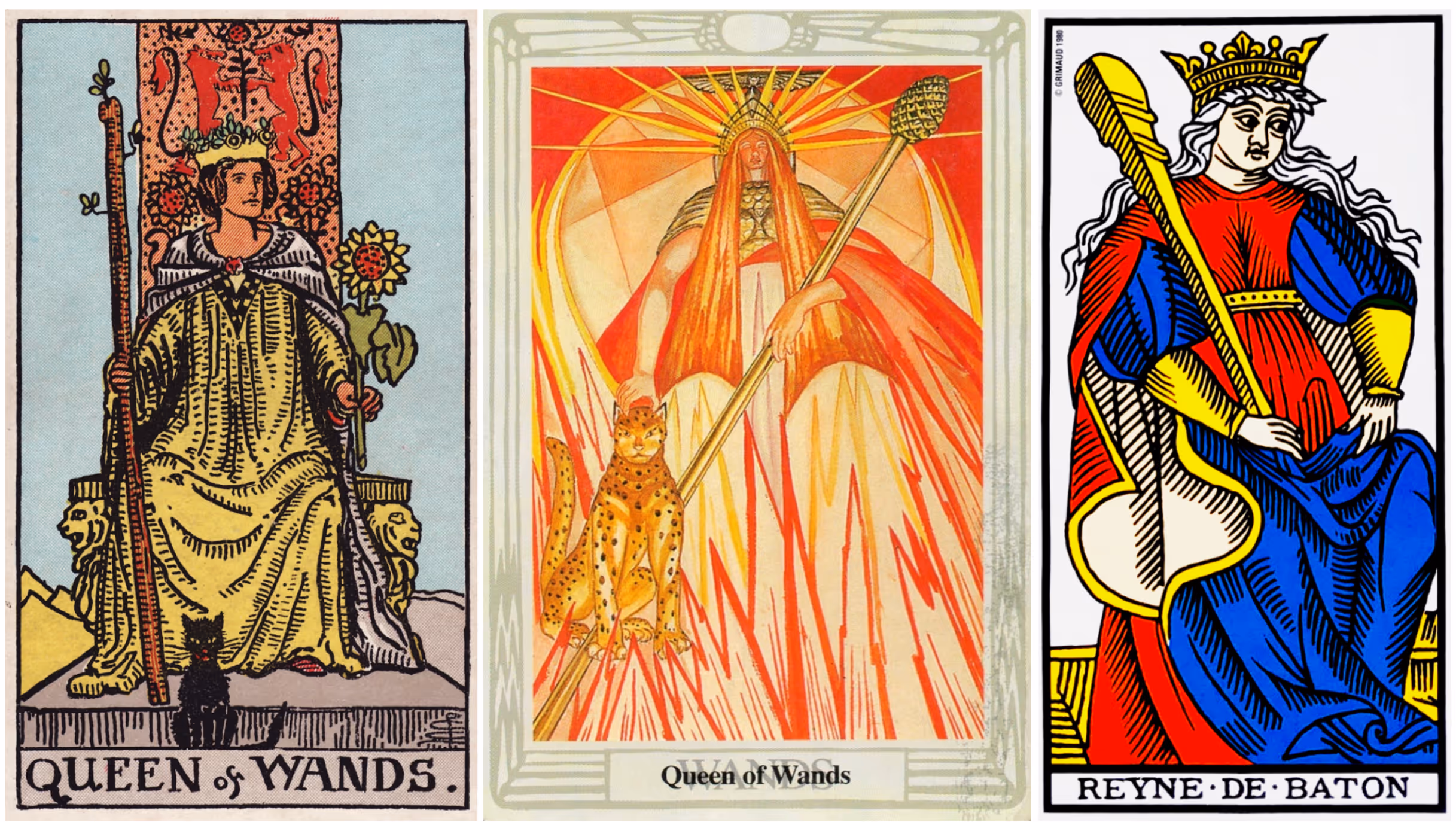 The Queen of Wands (Tarot Triptych)