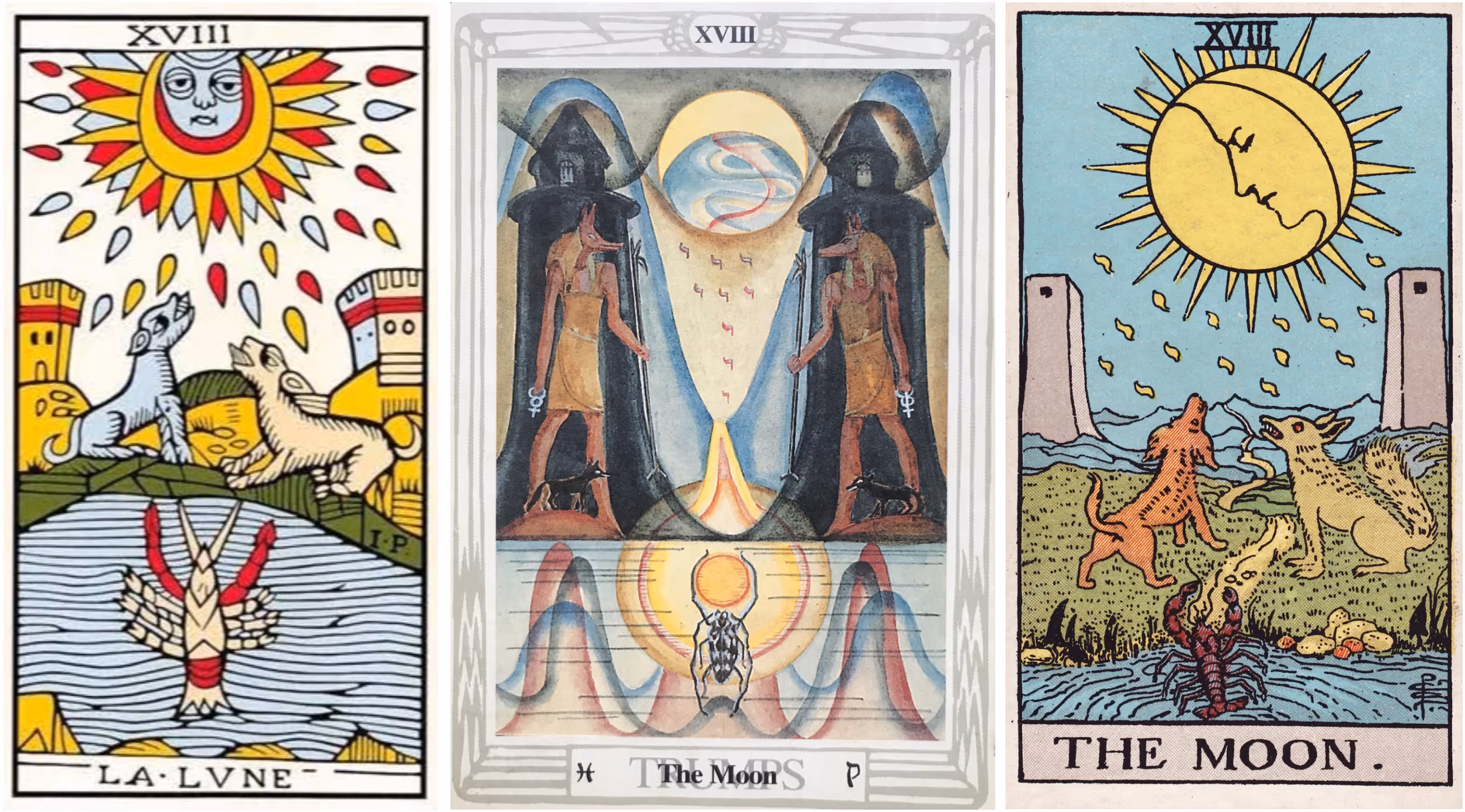 The Moon (Tarot Triptych)