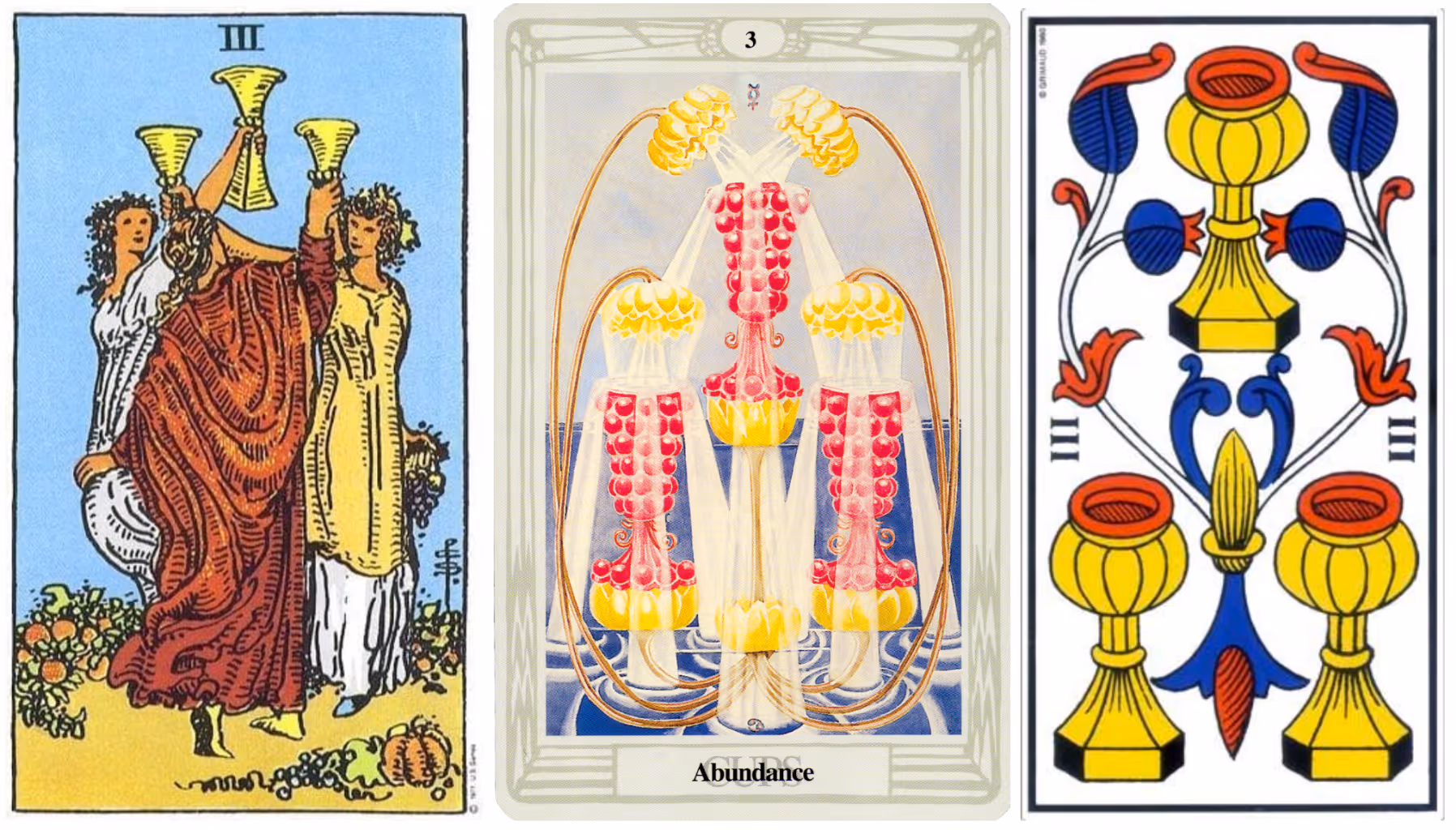 The Three of Cups (Tarot Triptych)