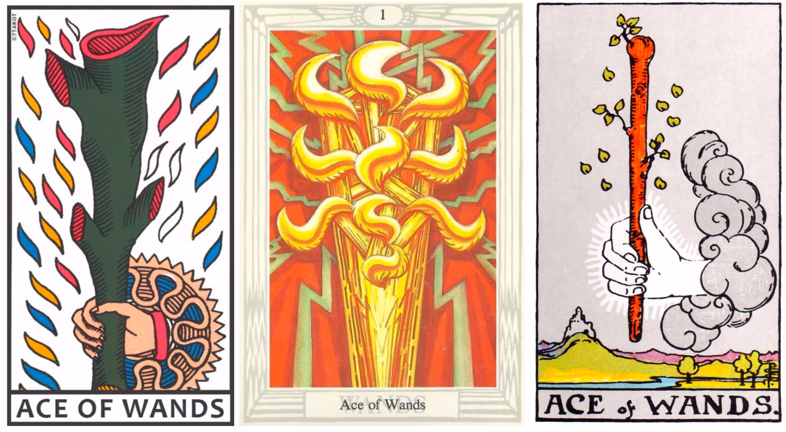 The Ace of Wands (Tarot Triptych)