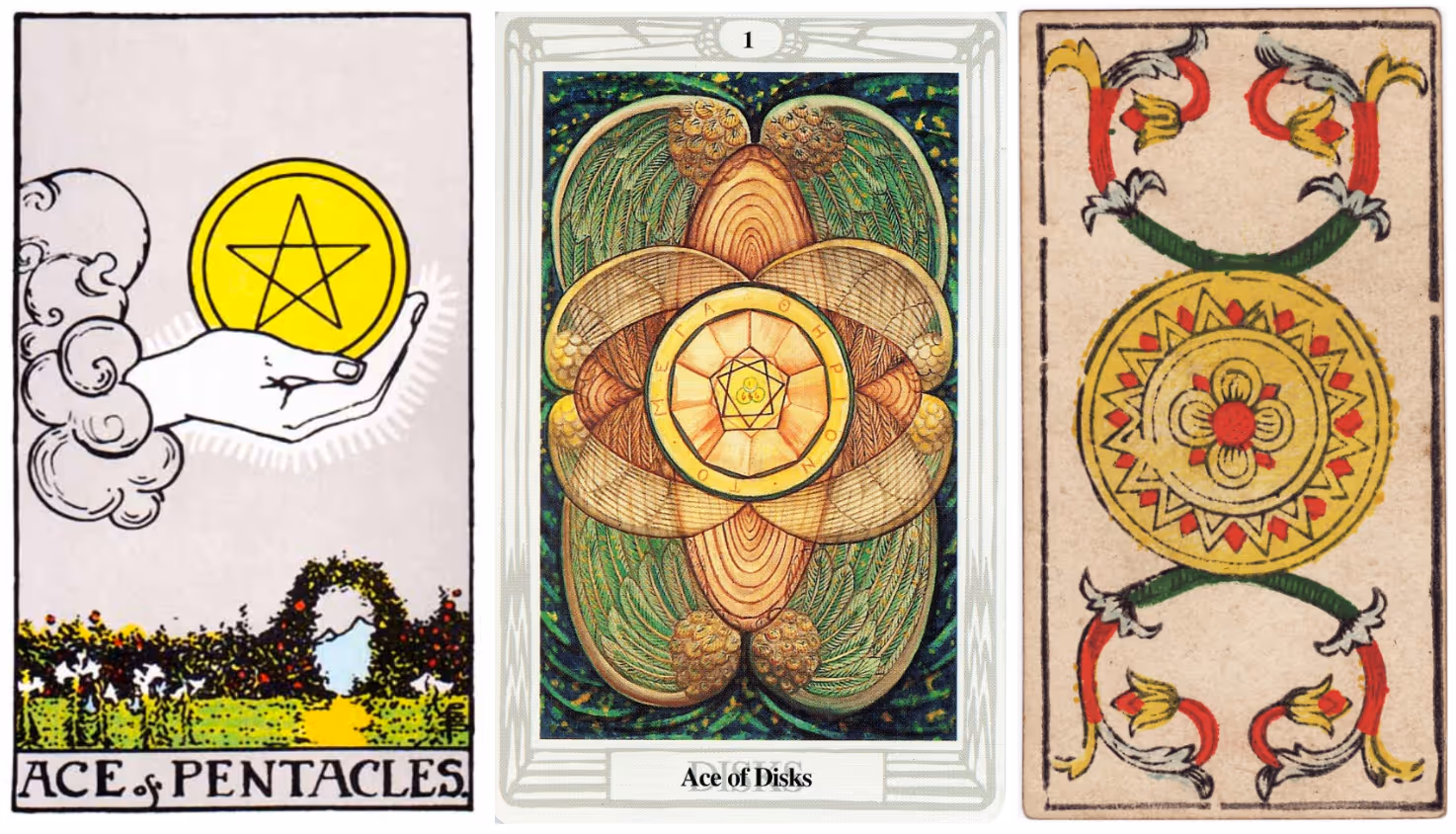 The Ace of Disks (Tarot Triptych)