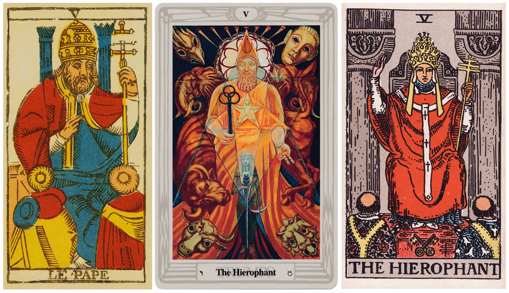 The Hierophant (Tarot Triptych)