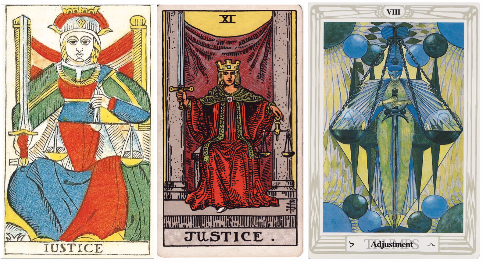 Justice/Adjustment (Tarot Triptych)