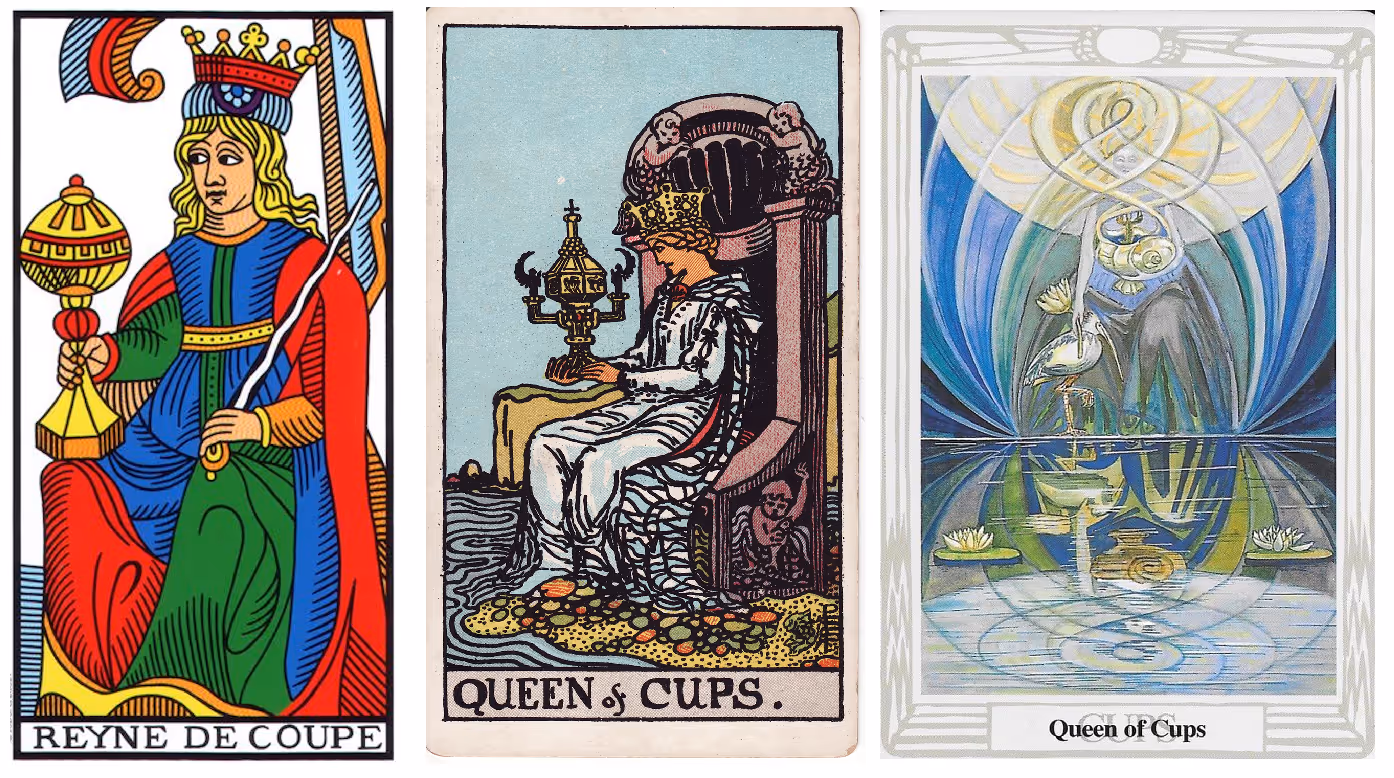 Queen of Cups (Tarot Triptych)