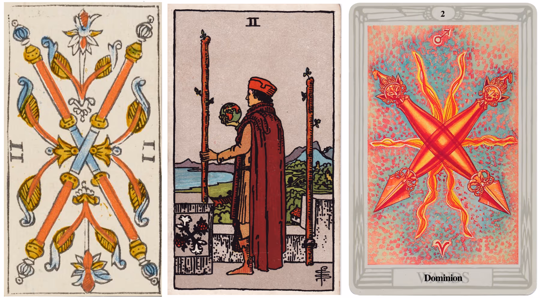 The Two of Wands (Tarot Triptych)