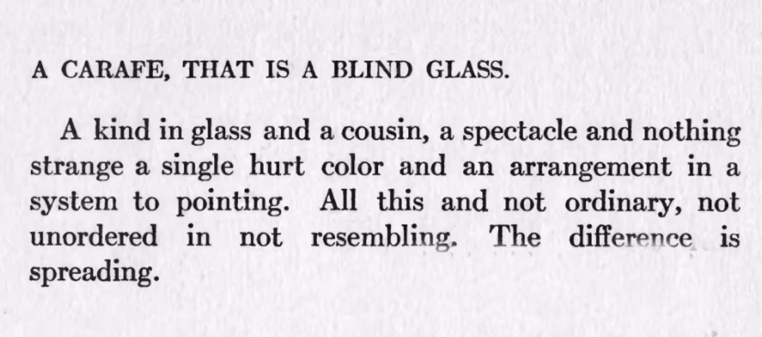 A Carafe, That is a Blind Glass