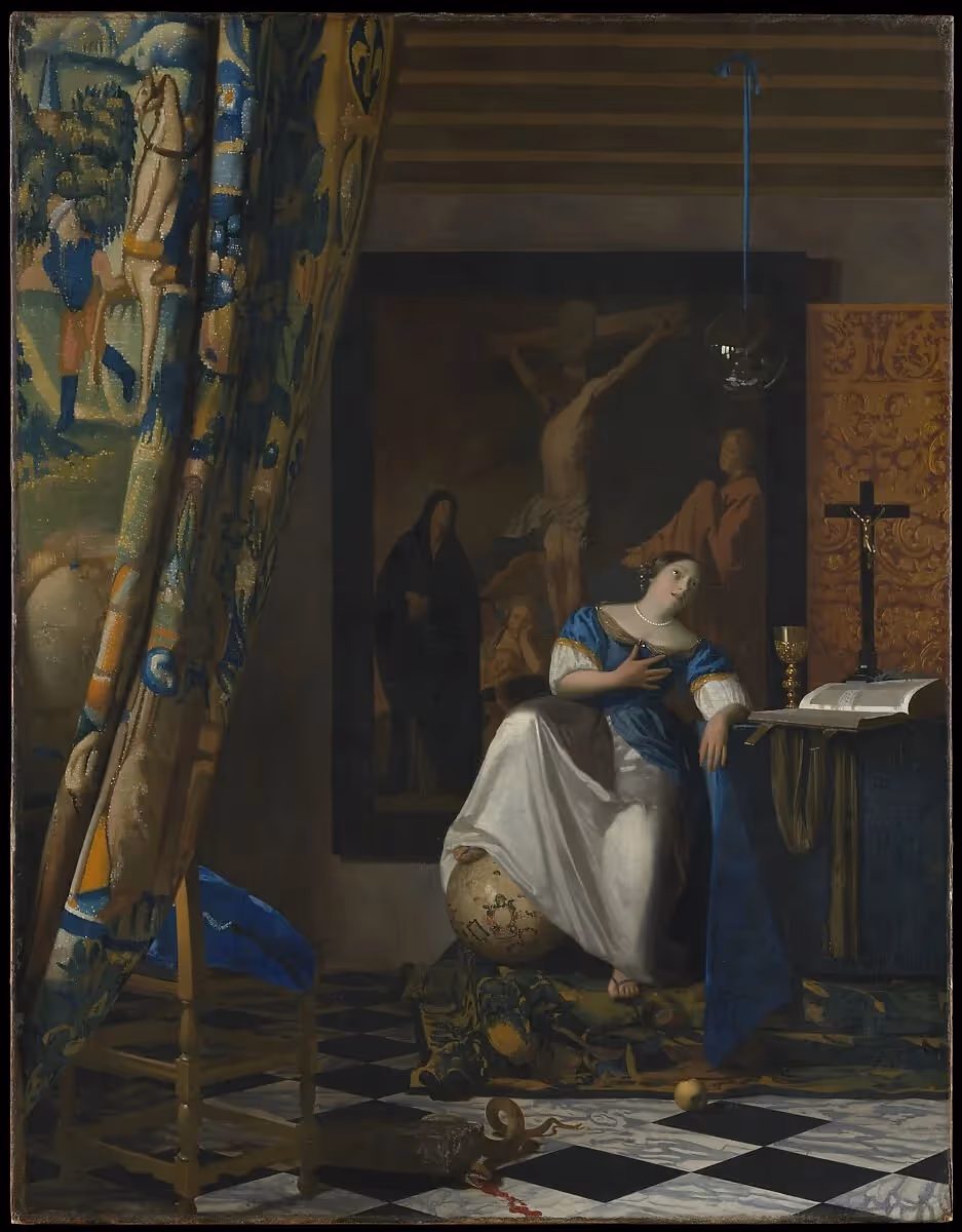 JOHANNES VERMEER, c.1670. OIL ON CANVAS.