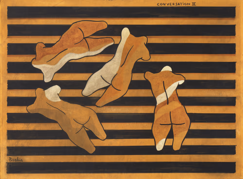 FRANCIS PICABIA, 1922. WATERCOLOR ON BOARD