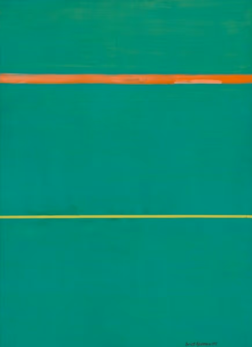 BARNETT NEWMAN, 1949. OIL ON CANVAS.