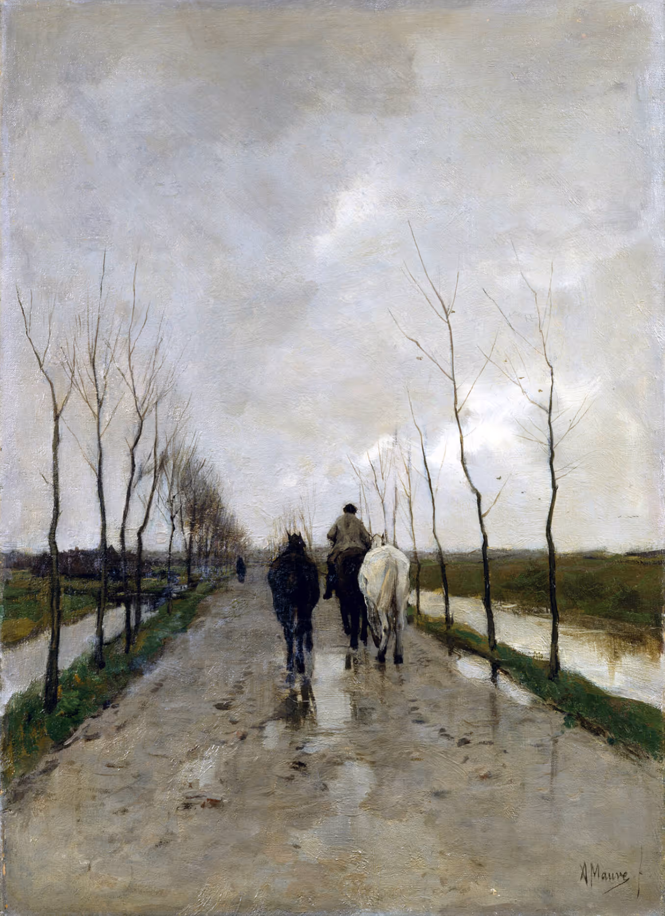 ANTON MAUVE, 1880. OIL ON CANVAS.