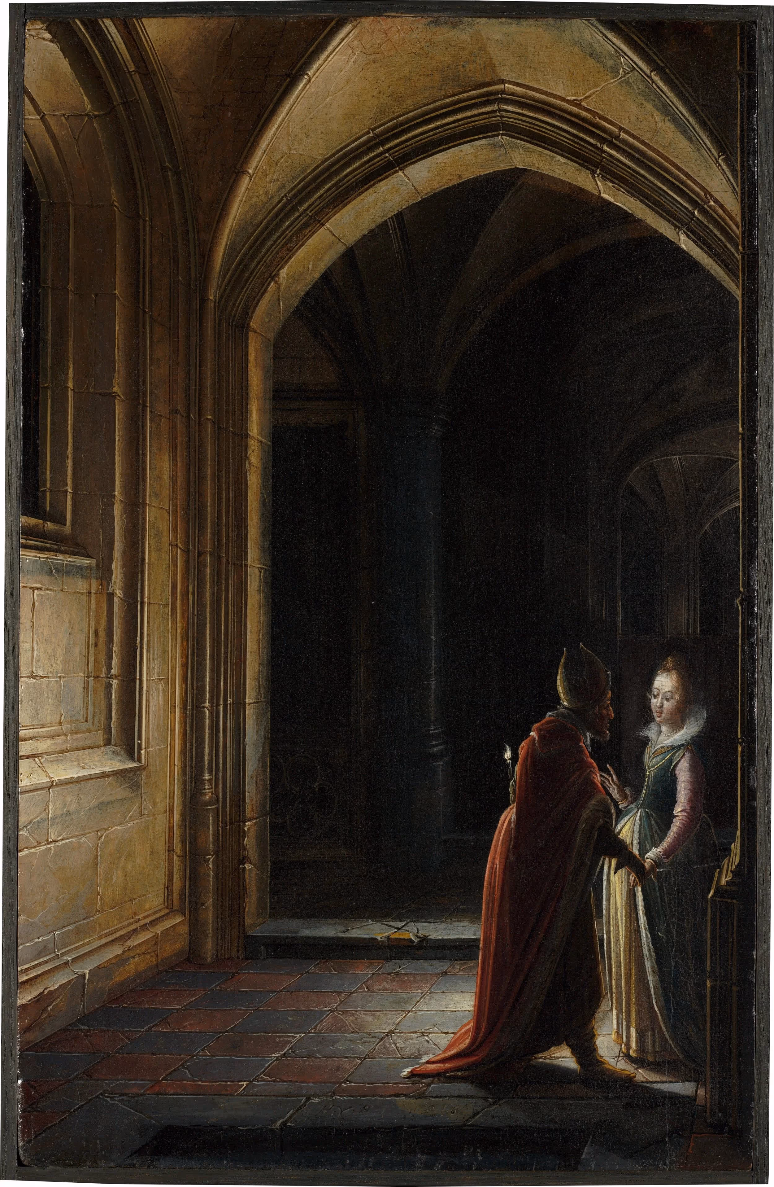 HENDRICK VAN STEENWIJK THE YOUNGER, 1616. OIL ON PANEL.